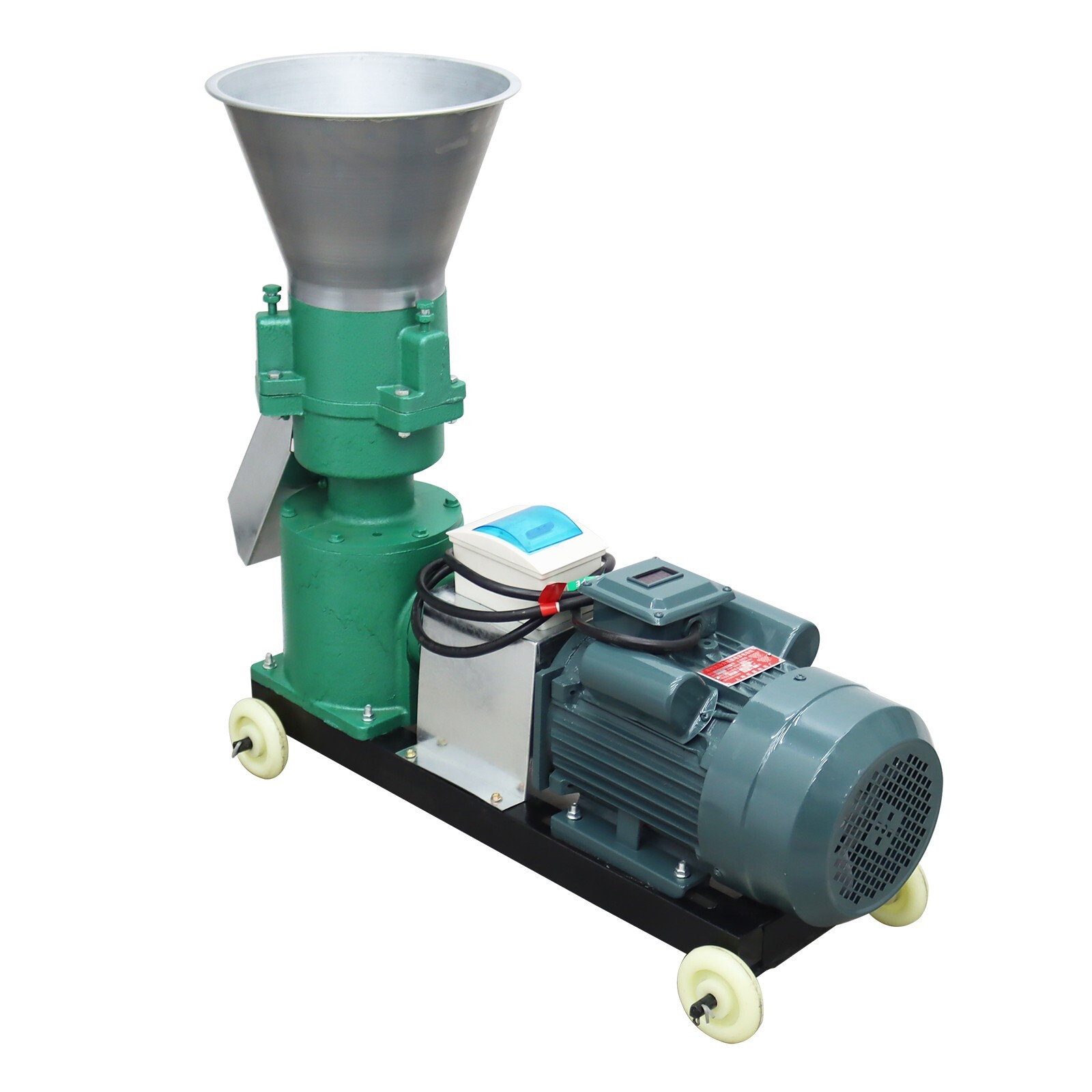 2mm Animal Feed Pellet Mill Machine Poultry Livestock 200kg/h 3 Rollers 220V