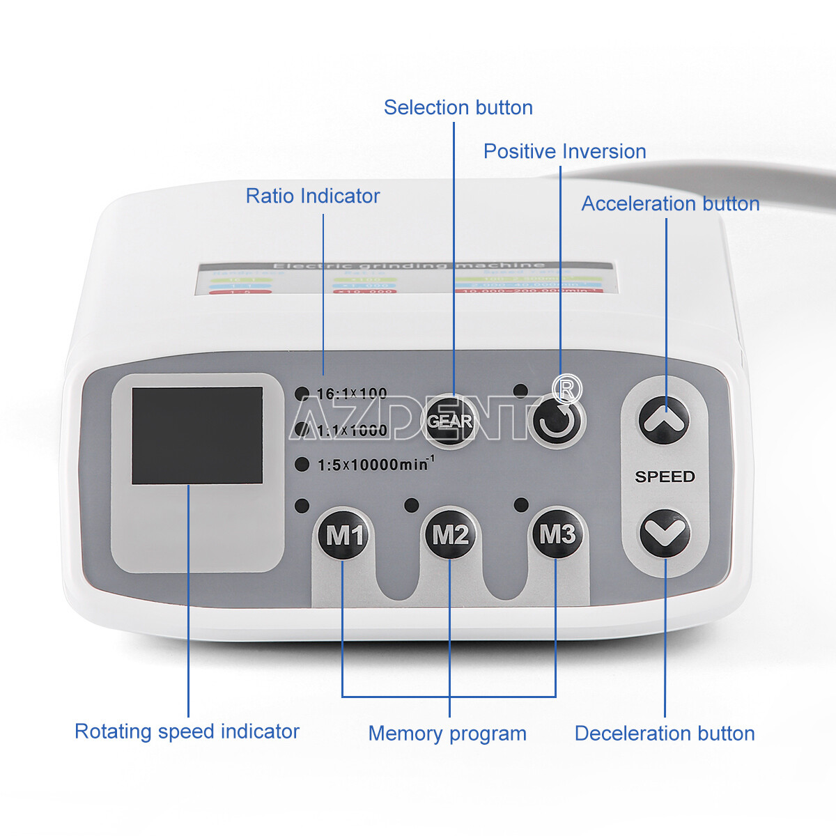 USA Dental LED Electric Brushless Micro Motor /1:5 Increasing Handpiece /FG Burs