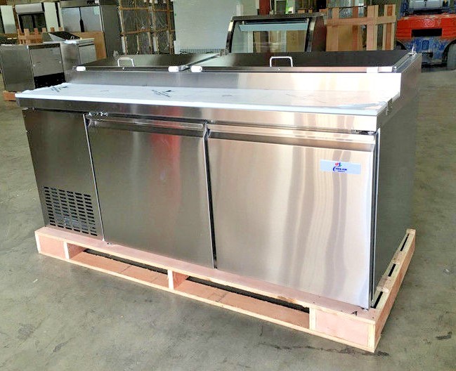 NEW 71″ Commercial Pizza Prep Table Refrigerator Cooler Depot Model PICL2 NSF