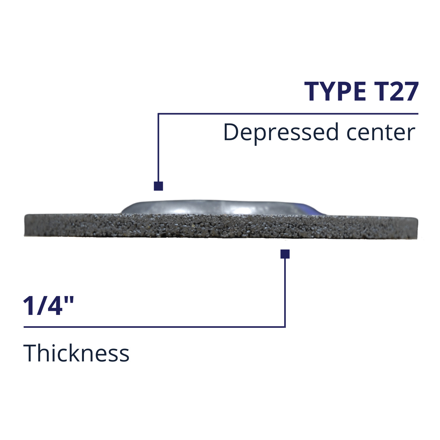 100 Pack 4-1/2″ x 1/4″ x 7/8″ Grinding Wheels Depressed Center For Metal