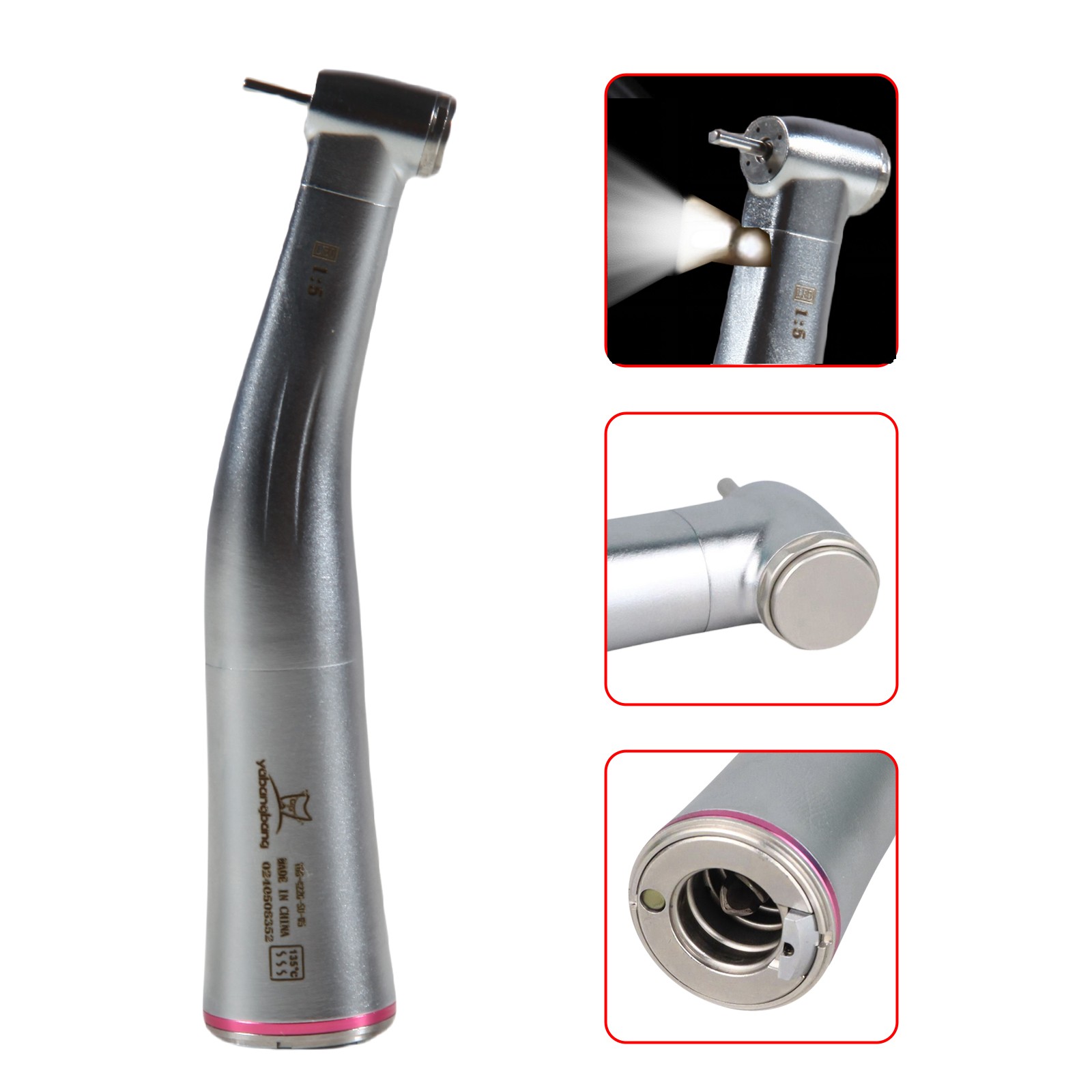 Dental Wireless Electric Hygiene Prophy Handpiece +2Pcs Universal Prophy Angles