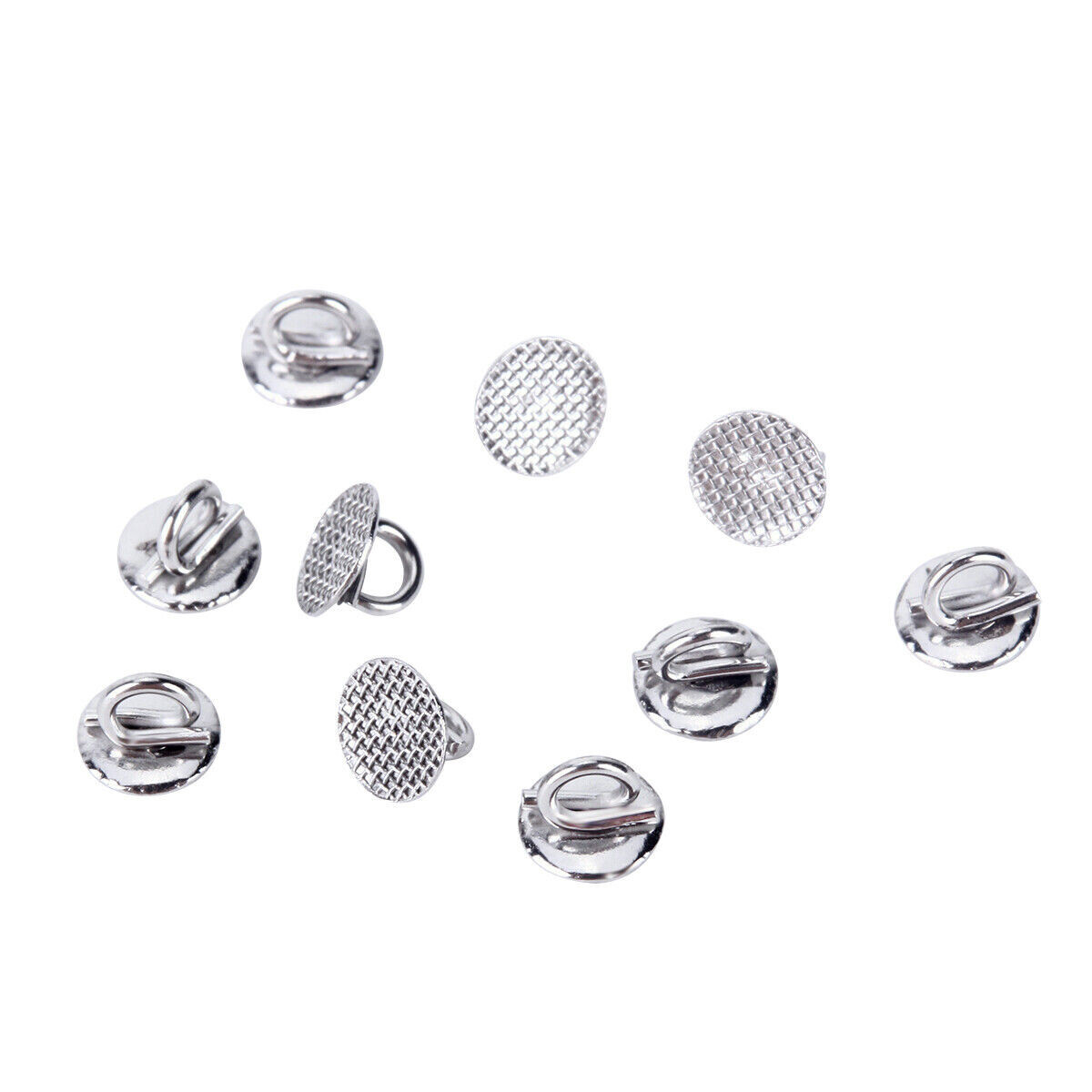 Orthodontic Direct Bond Eyelets Crimpable Hook Lingual Buttons Round/Rectangular