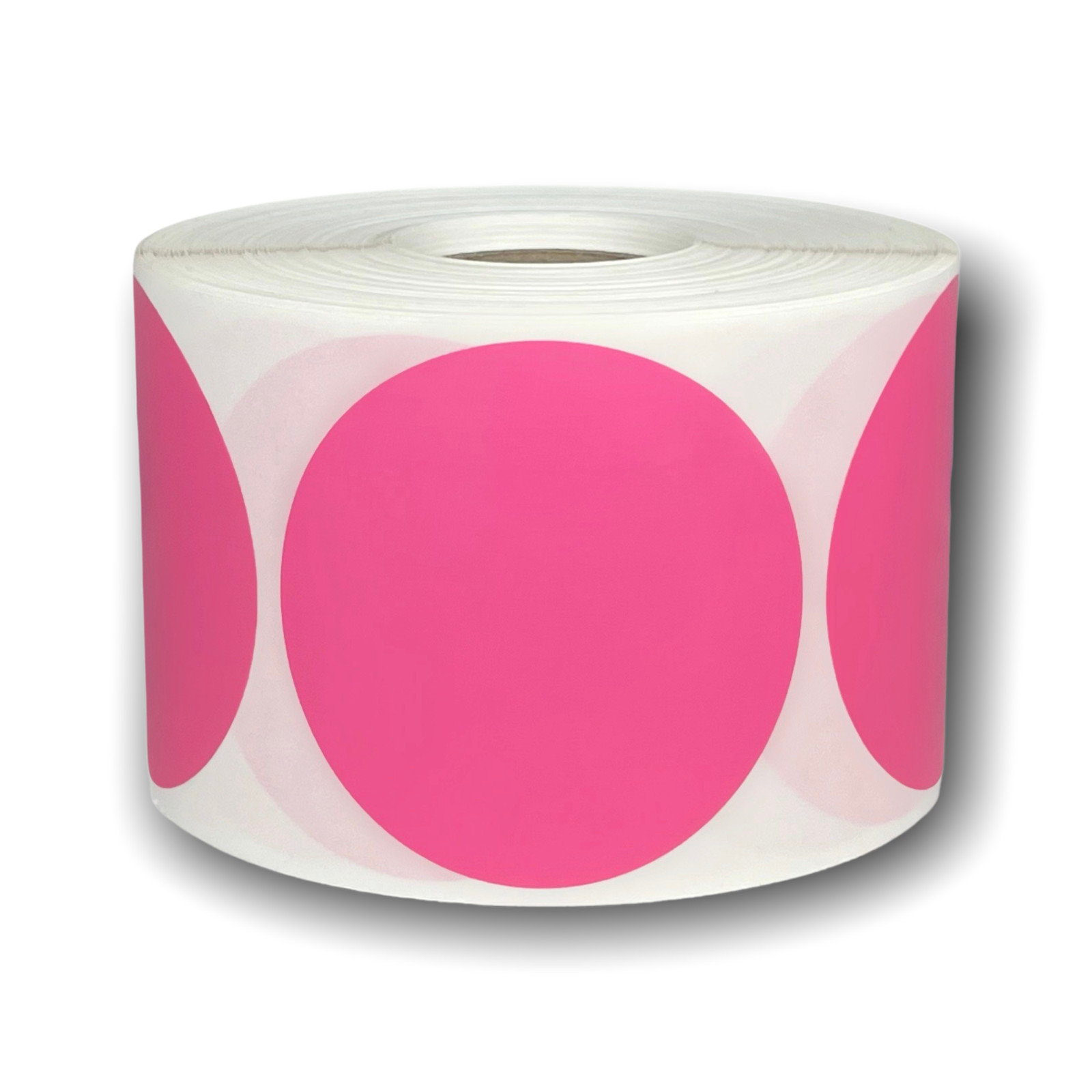 ZEBRA / ELTRON Direct Thermal Labels 3″ Round Pink – (1) Roll of 500 Labels