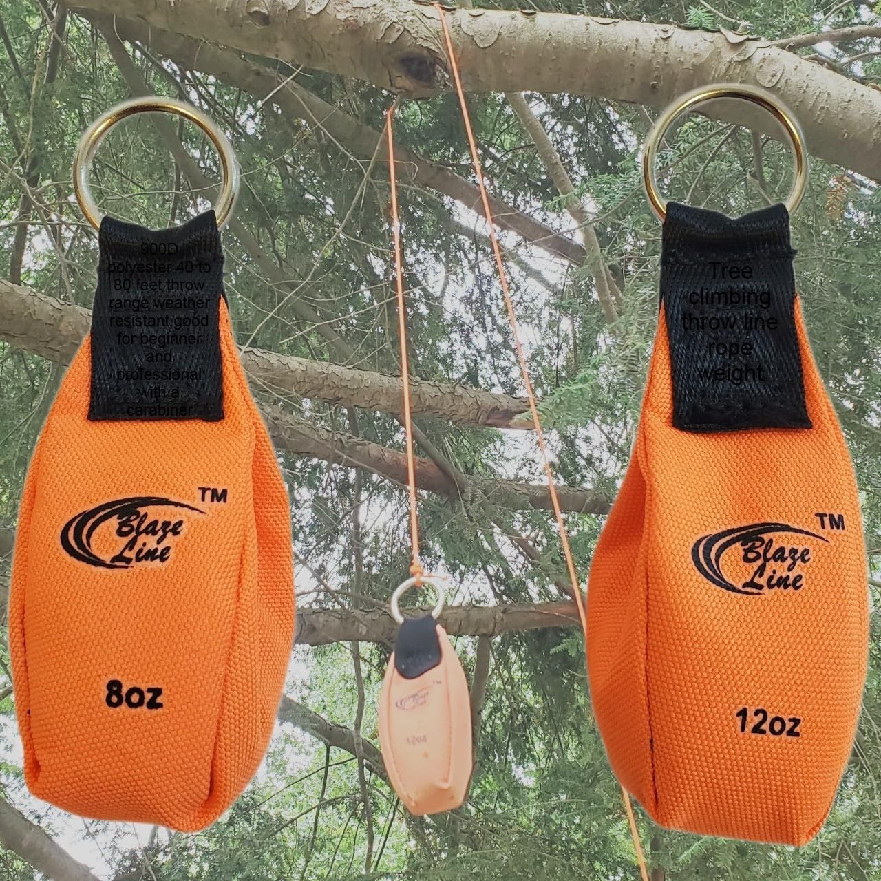 Arborist Throw Weight Pouch Bag 2-Pack Set (8 OZ and 12 OZ)- Outdoor Sports A…