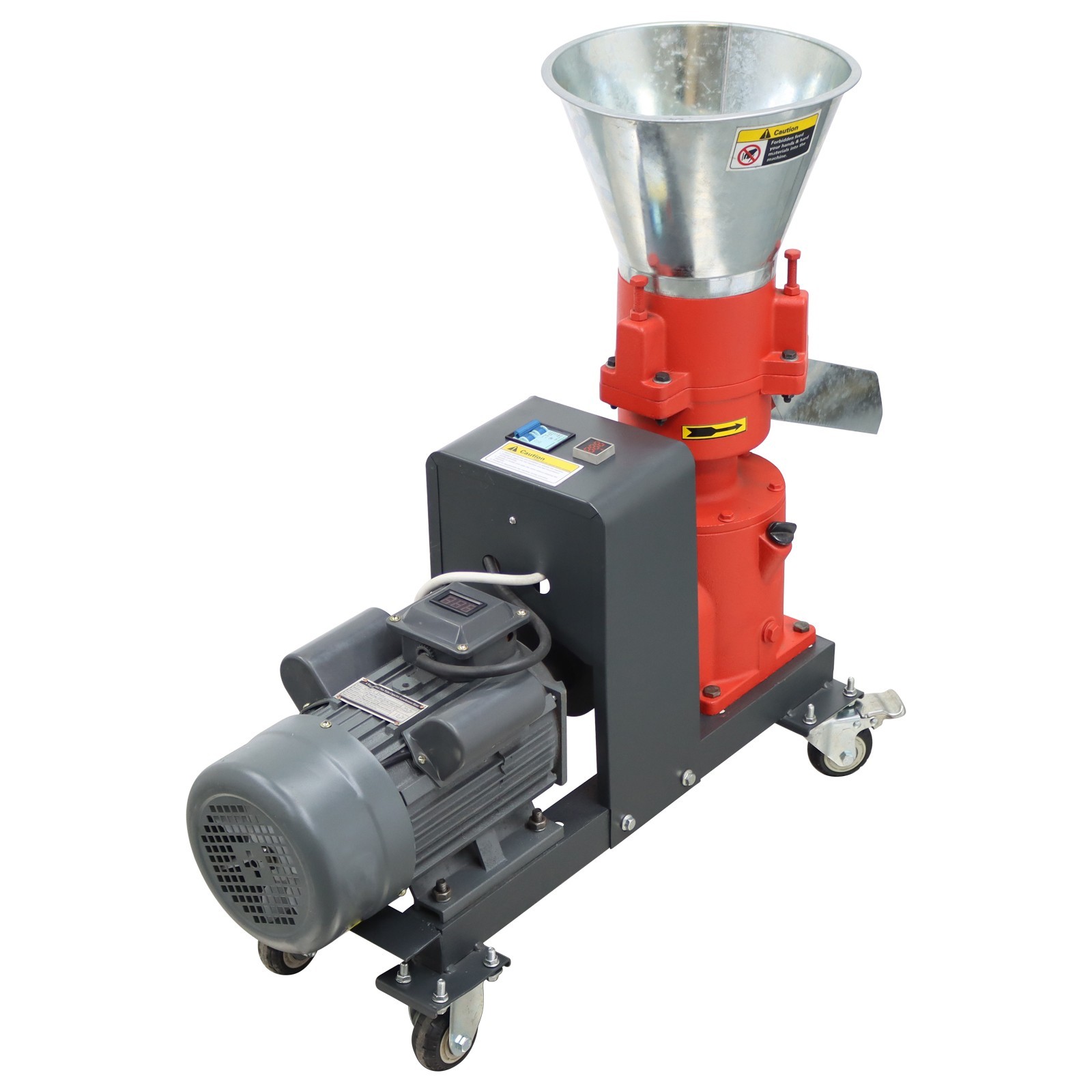 220V 6mm Animal Feed Pelletizer Feed Pellet Mill Machine 3 Head Rollers 150KG/h