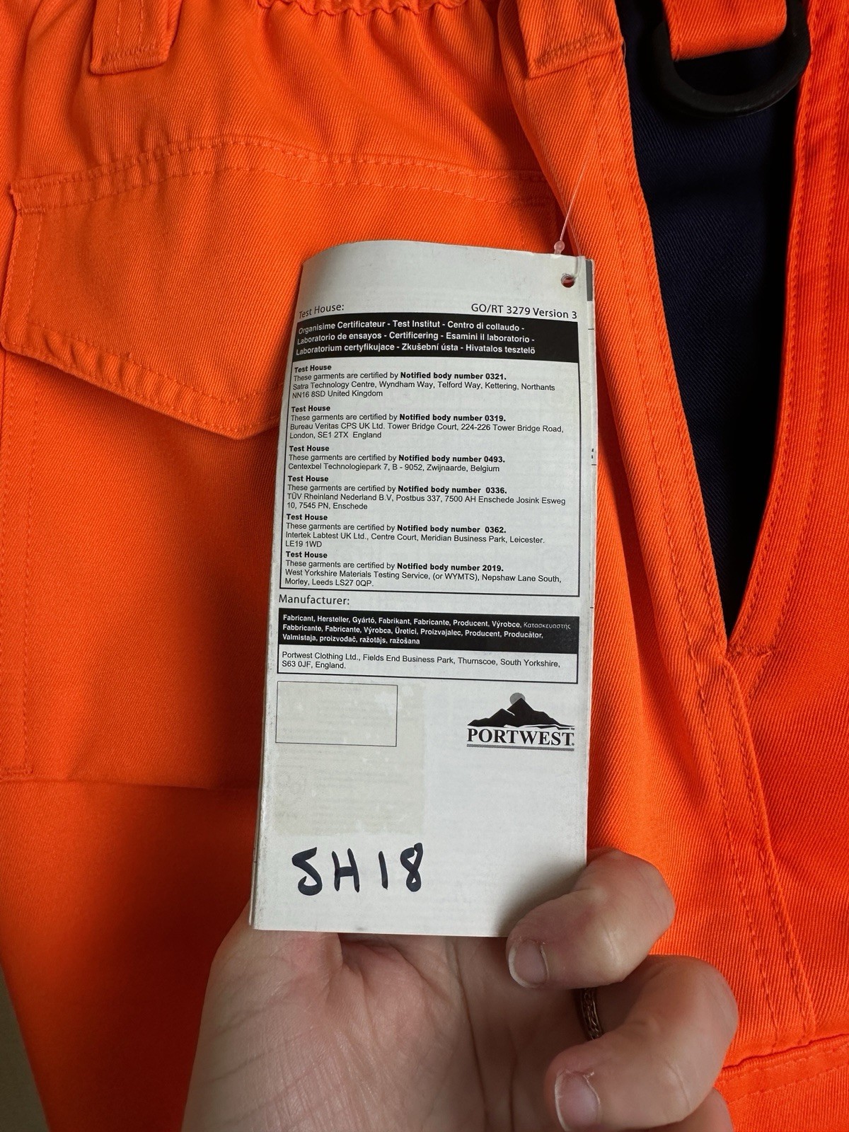 NEW Portwest Hi-Vis Work Shorts Lightweight Polycotton Reflective Safety Cargo L
