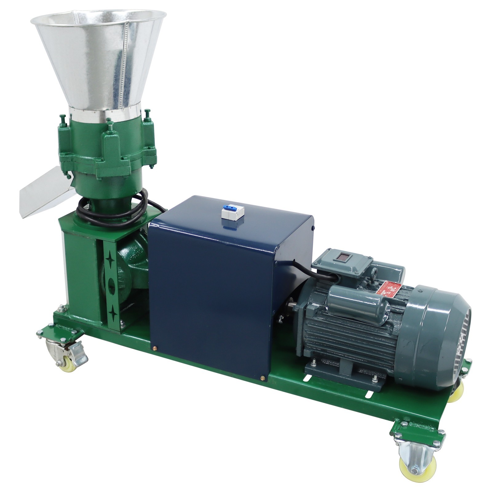 4Roller 2mm Animal Feed Pellet Mill Machine Fodder Pelletizer 150-200KG/h 220V