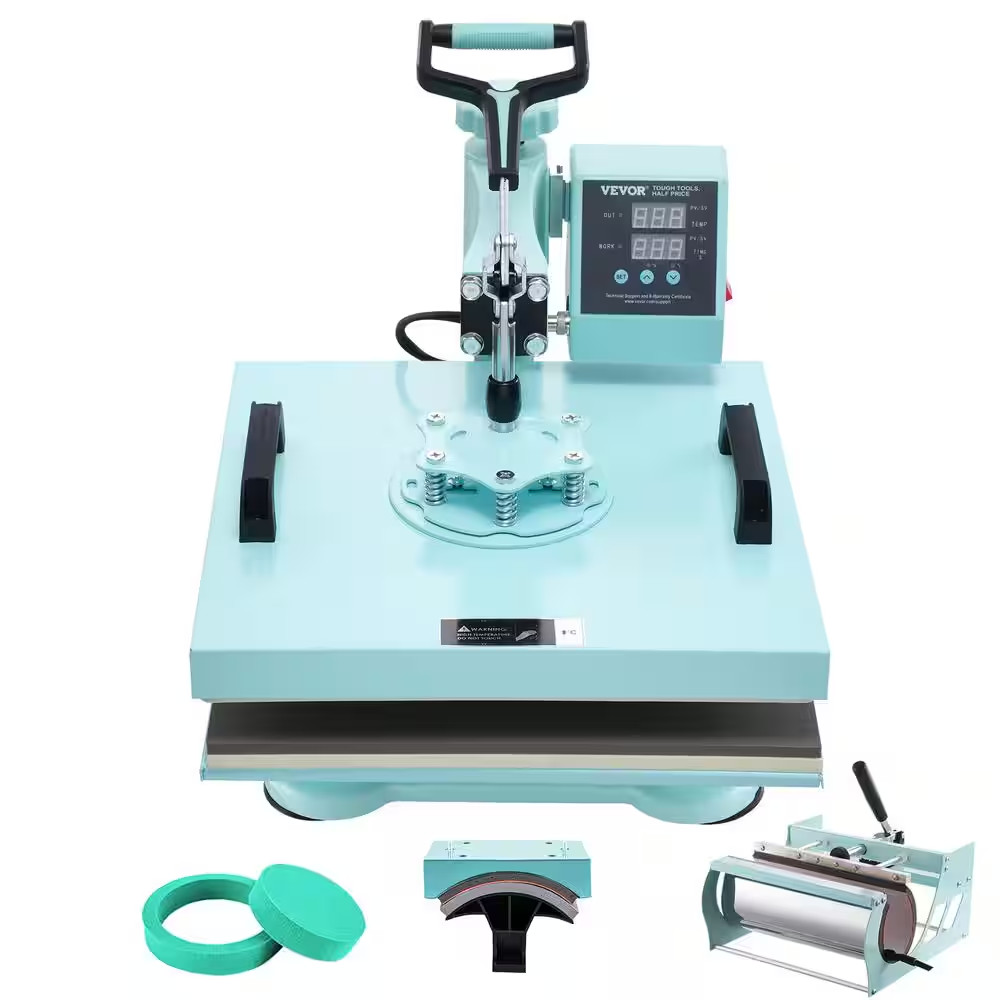 Heat Press Machine, 15 X 15 In. 5 in 1 Heat Transfer Machine with 30 Oz. Tumbler