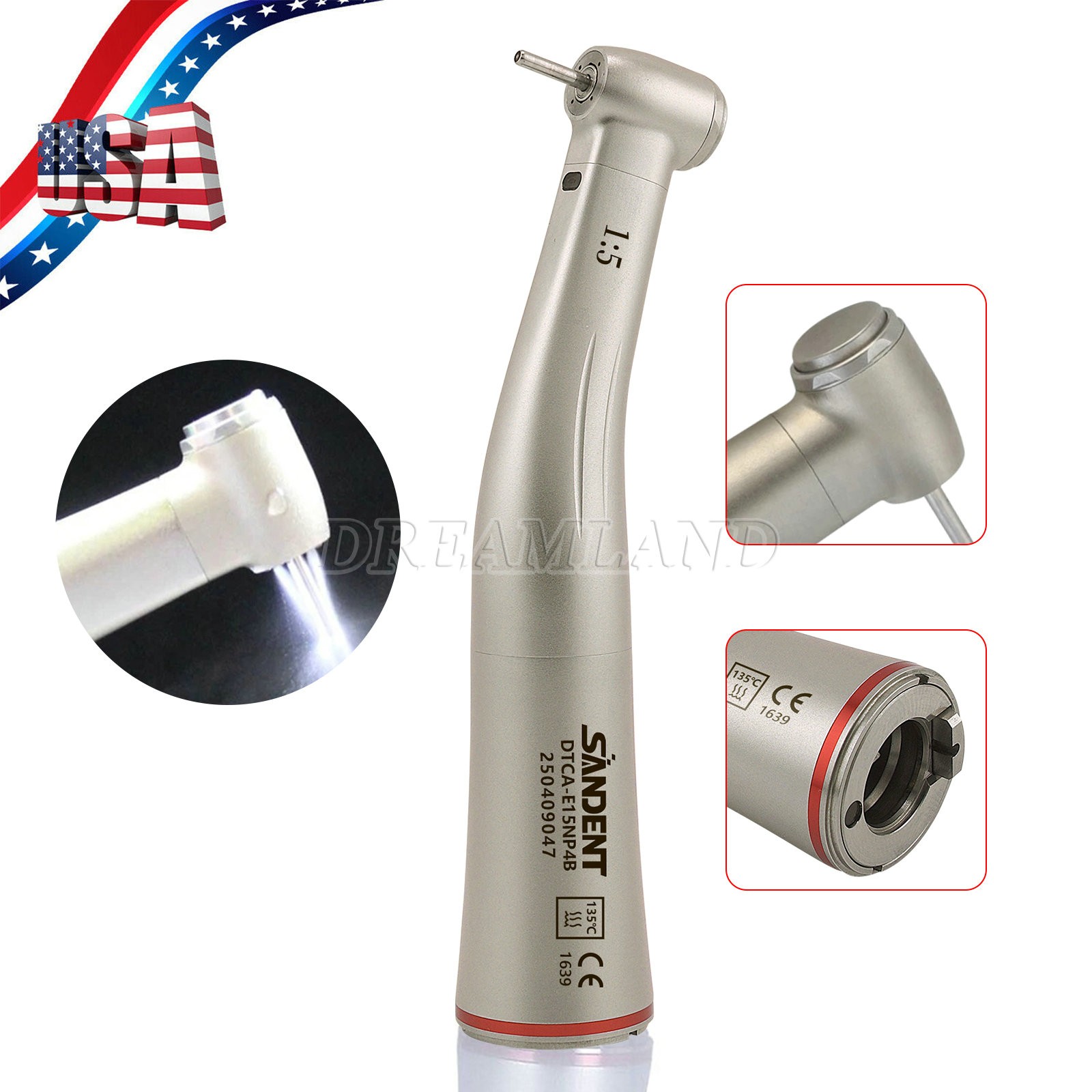 Woodpecker Style 1:5 High Speed Handpiece for MT2 MT3 Dental Electric Motor