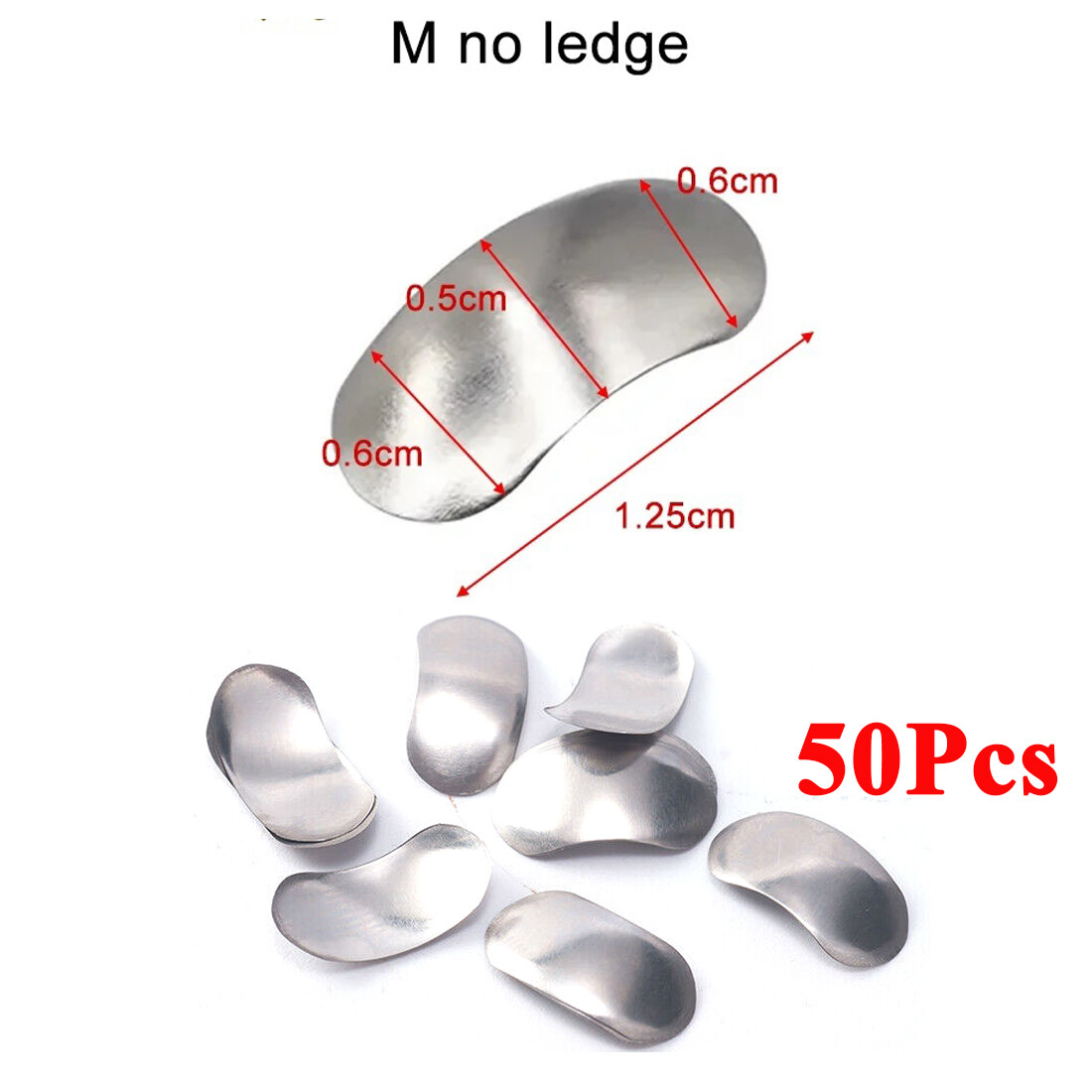 50pc Dental Metal Matrix Bands Sectional Contoured Matrices bands soft 50um SM/L