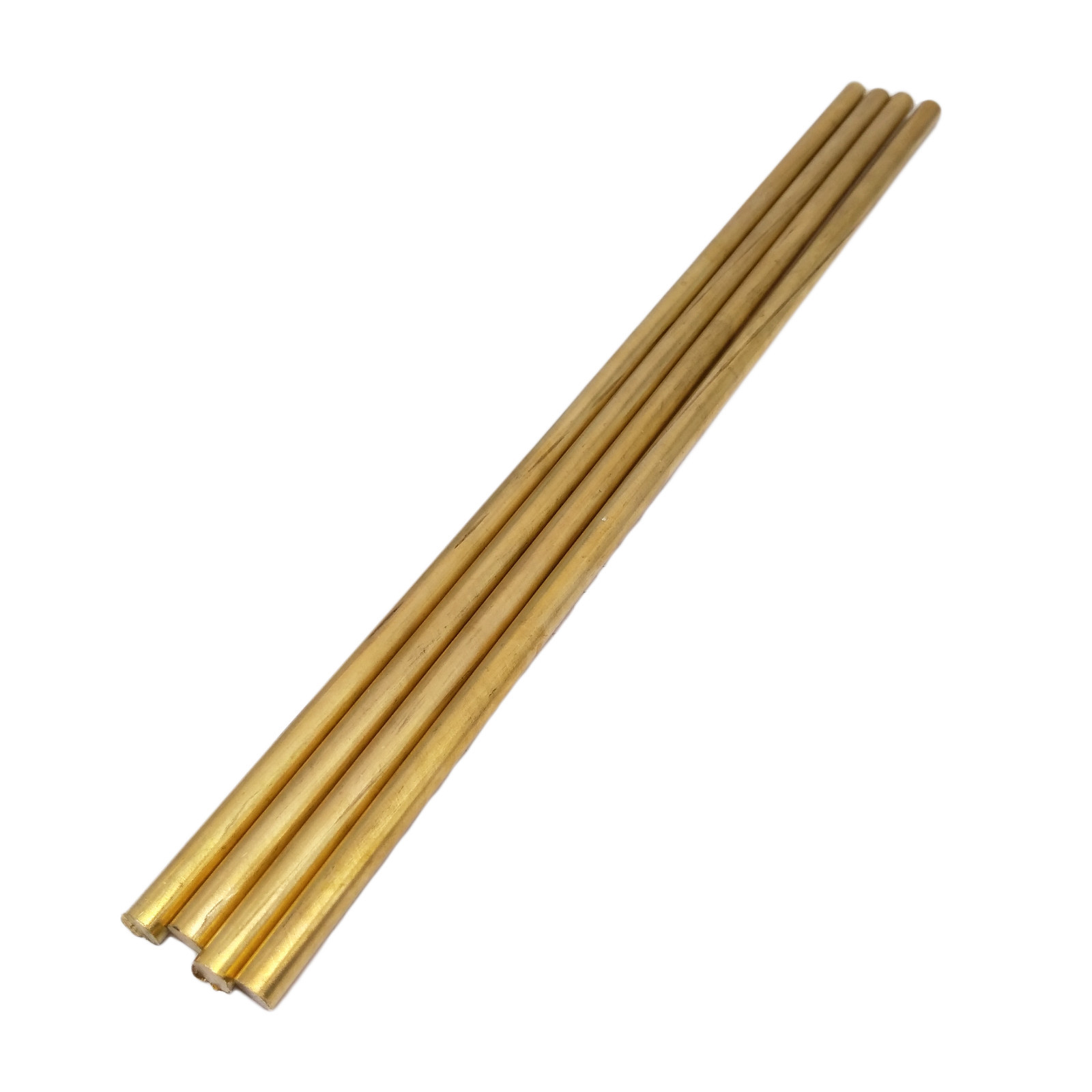 4pcs 6mm(0.24″) ±10% Dia. 250mm(9.84″) Long H62 Brass Bar Round Rod Cylinder