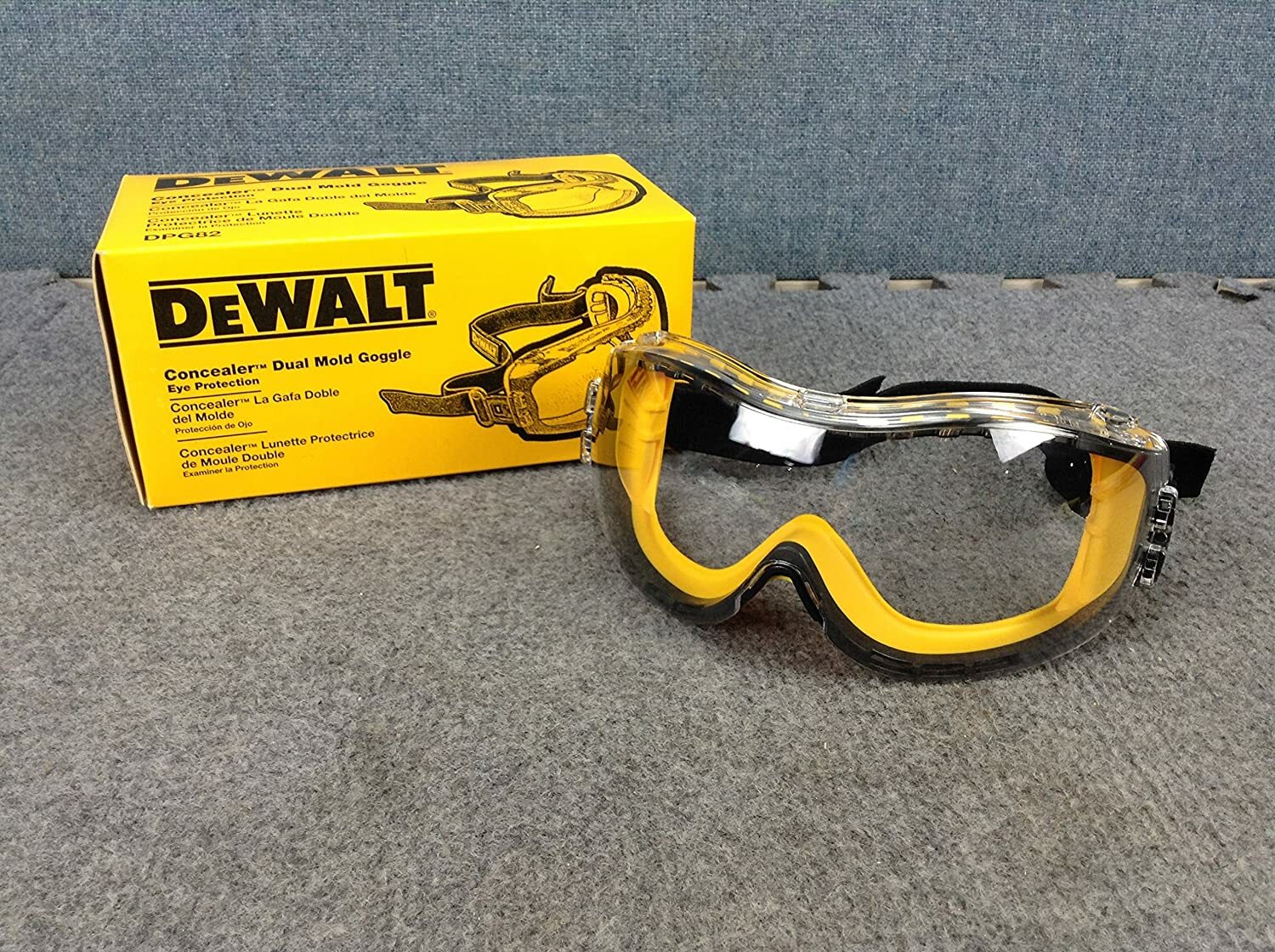 2 PR. DeWalt DPG82-11 CLEAR ANTI FOG Protective Over Glasses Safety Goggles Z87+
