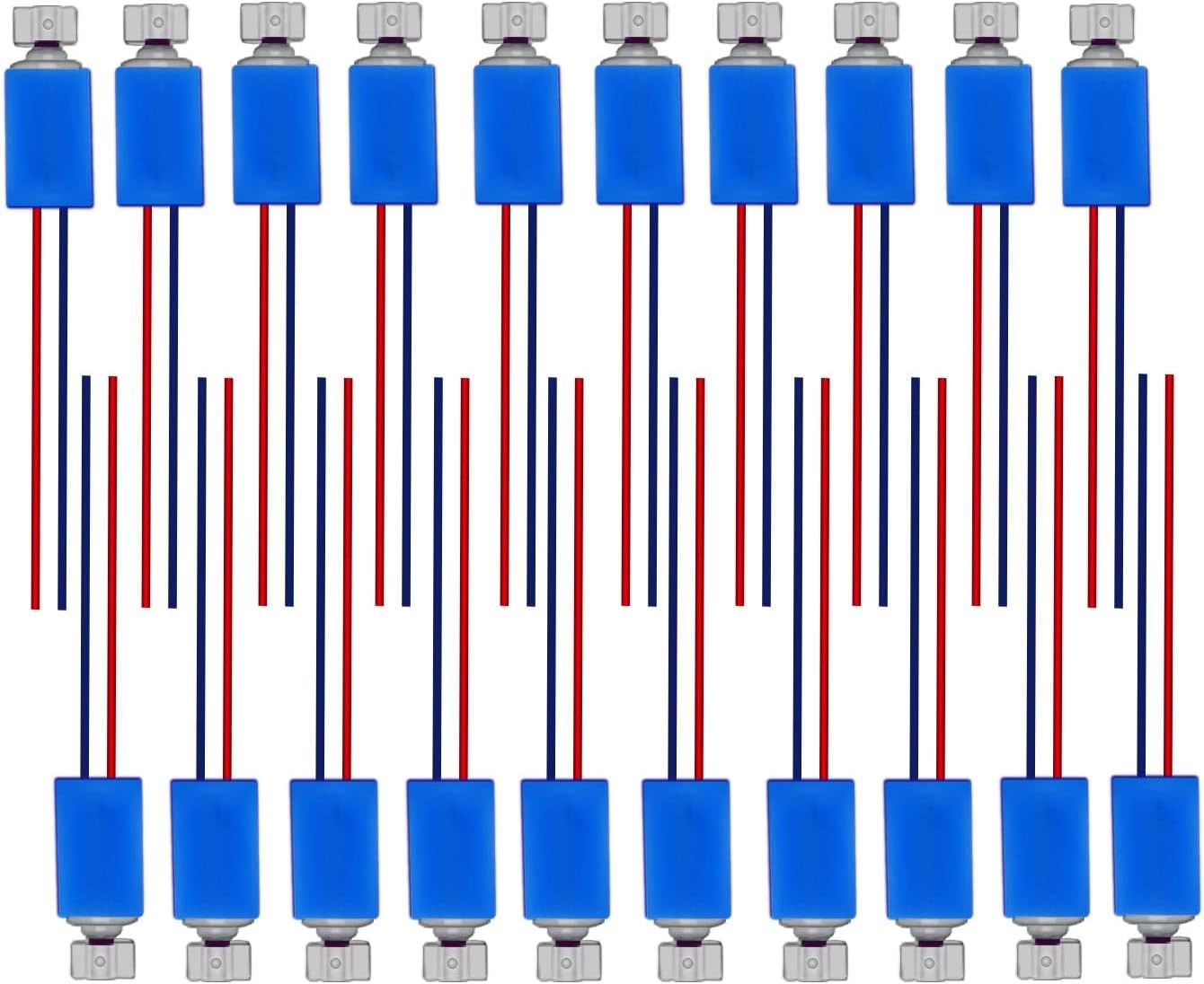 20 Pcs Micro Vibration Motor Cell Phone Pager, DC 3V 3500 RPM, 4mm x 8mm