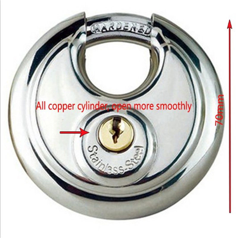 lot of 10 DISC PADLOCK 70mm Steel Armor Storage Trailer Lock Keyed different