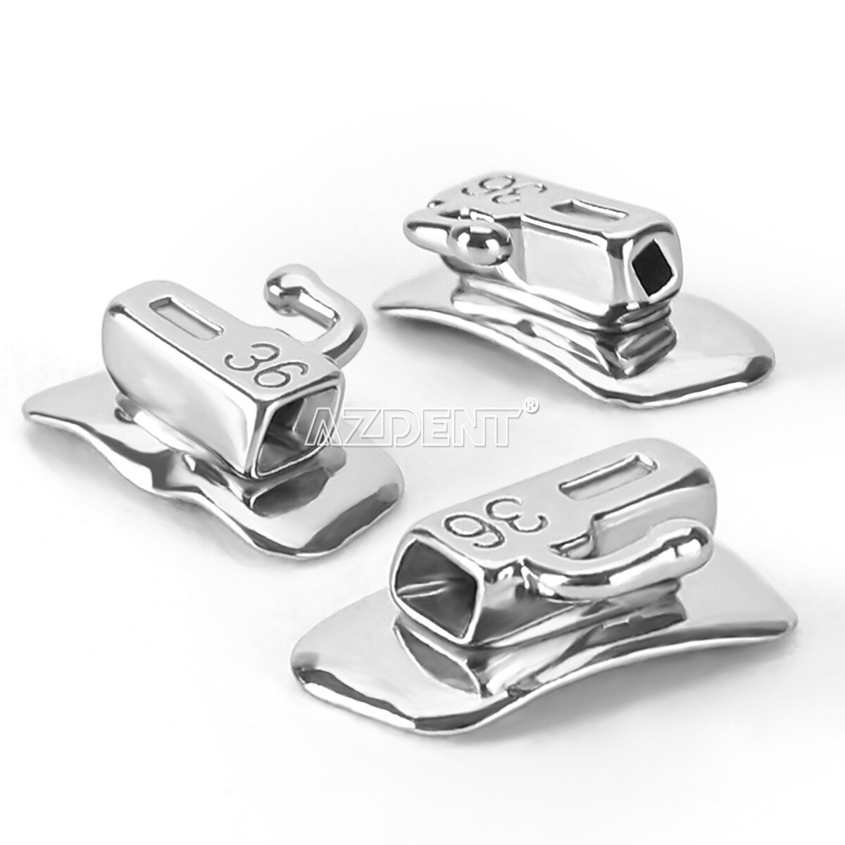 AZDENT Dental Ortho SelfLigating Brackets Braces Metal Mini Roth.022 Hooks 345