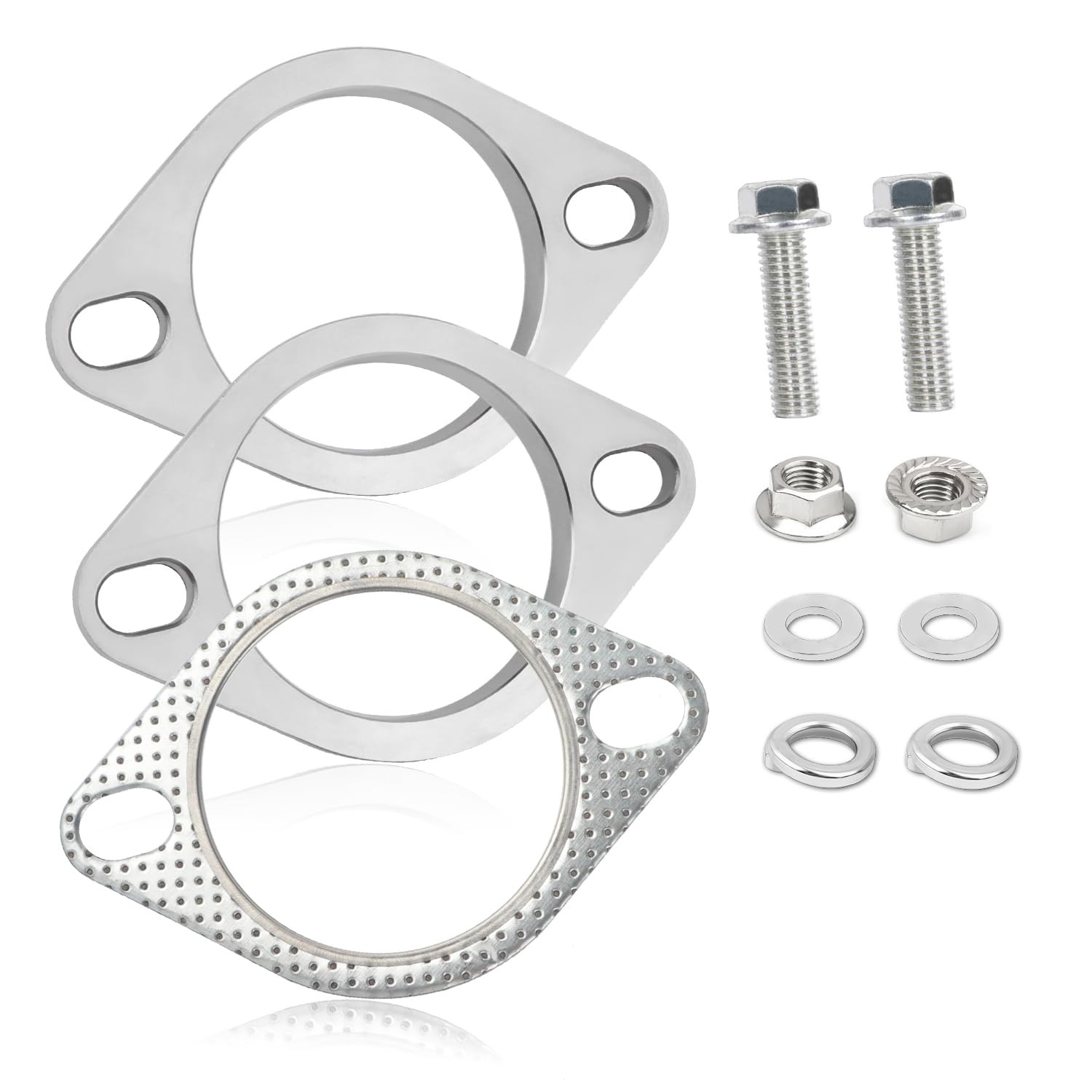 2-Bolt 2.5 Inch Exhaust Flange Repair Kit Stainless Steel