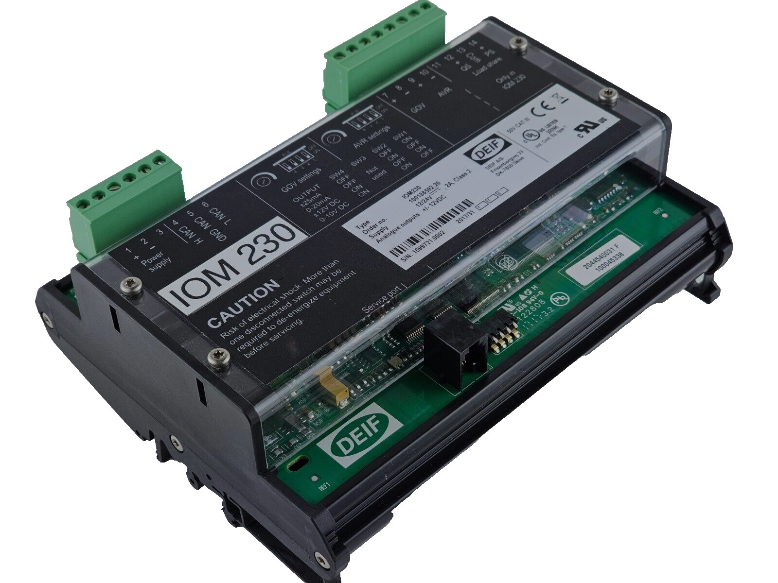 DEIF IOM-230 Analog Interface Generator Controller, 12/24VDC IOM230