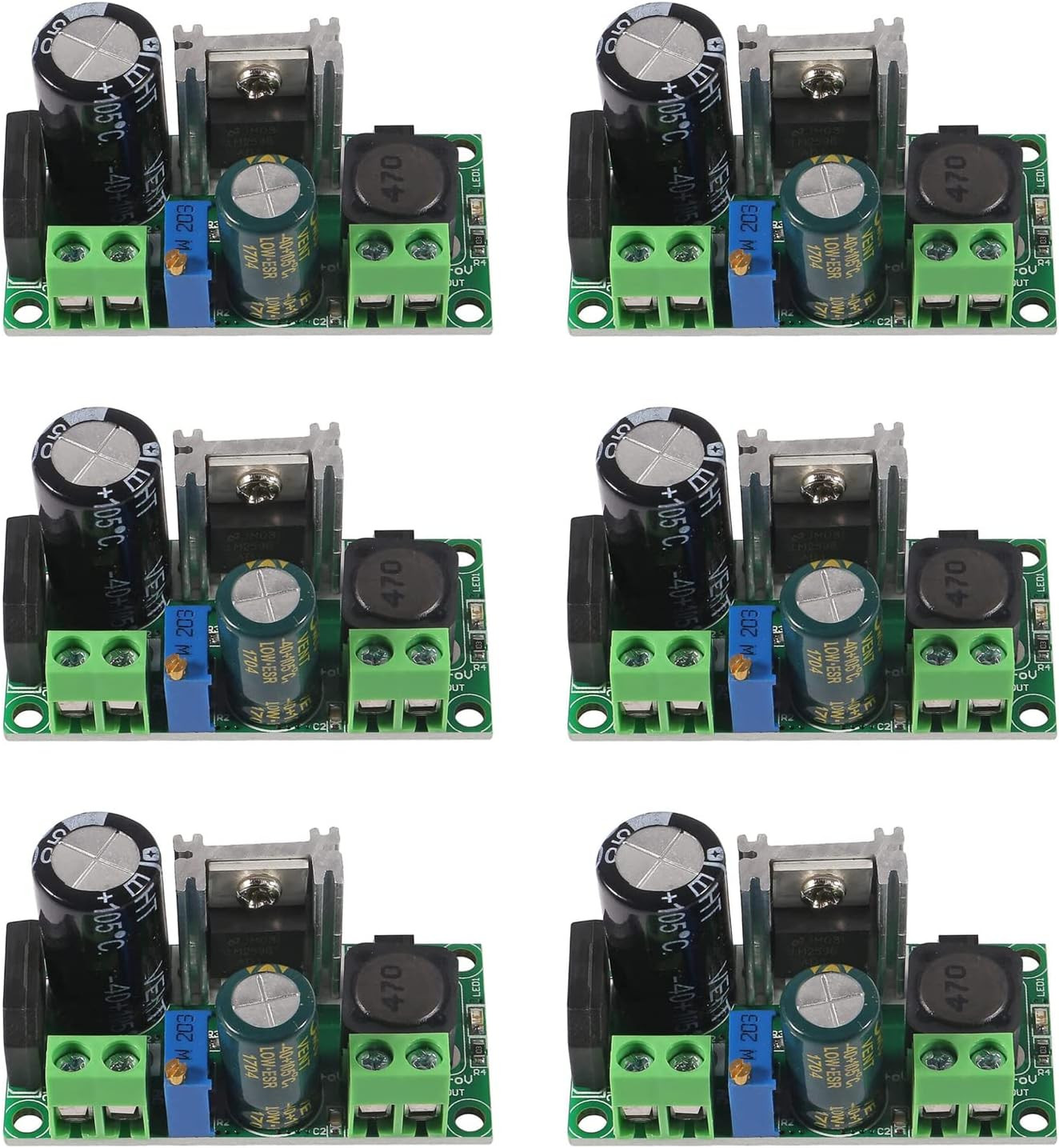 6Pcs AC/DC to DC Step down Buck Converter Voltage Regulator Power Supply