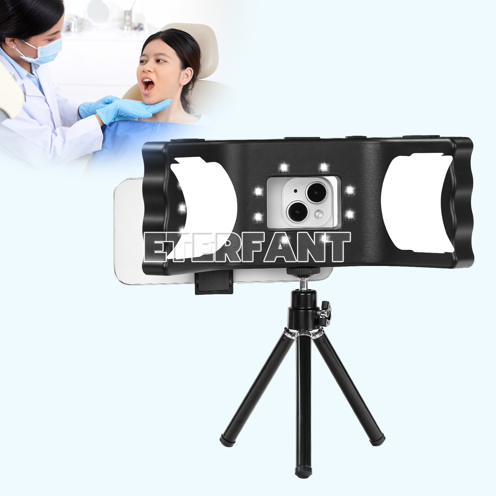 ETERFANT Dental Supplementary LED Lamp Oral Photography Oral Light With Bracket