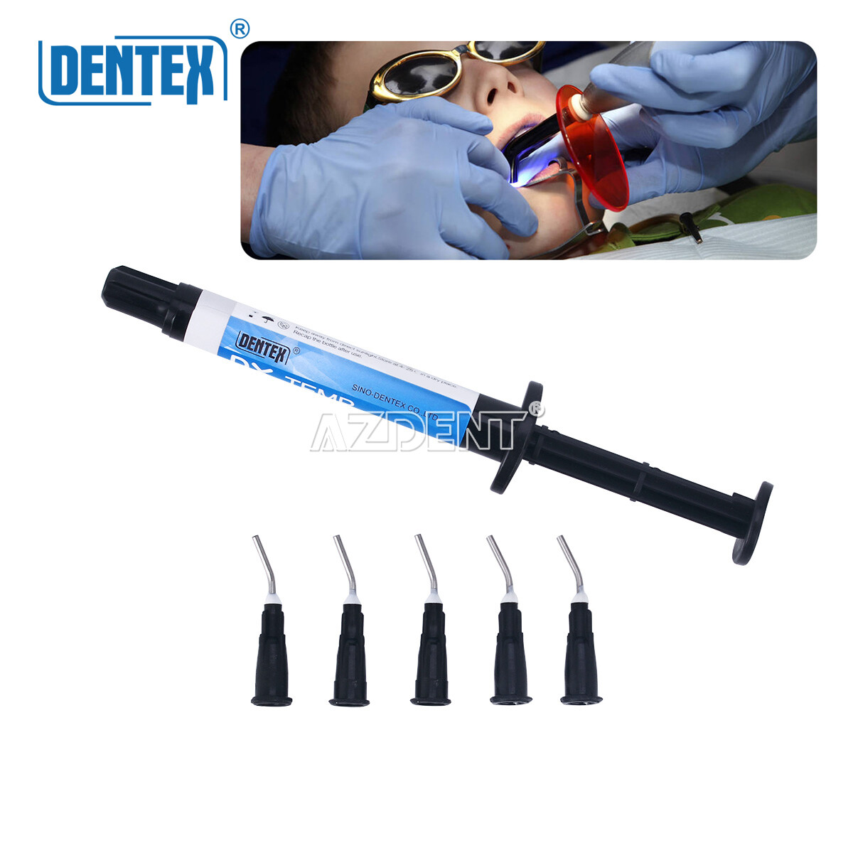 Dental Temporary Flow Light Cure Filling Composite Material Resin/Curing Light