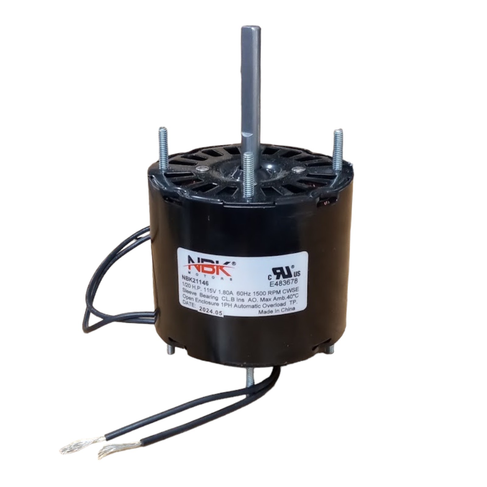 Fan Motor 3.3″ Dia.1/20 HP 1500 RPM 115 Volts CW Rotation Replaces Fasco D132