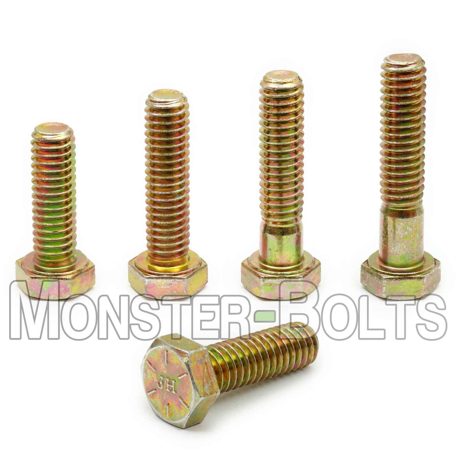 5/16-18 Hex Cap Screws / Tap Bolt, Zinc Yellow Grade 8 Alloy Steel Coarse Thread