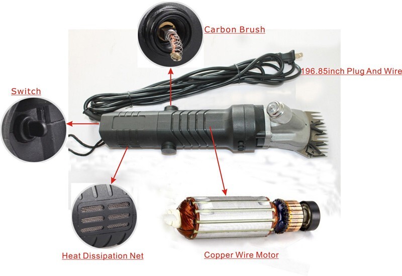 Electric Sheep Shears Thin Sheep Wool Goats Shearing Machine Clipper 110V 350W