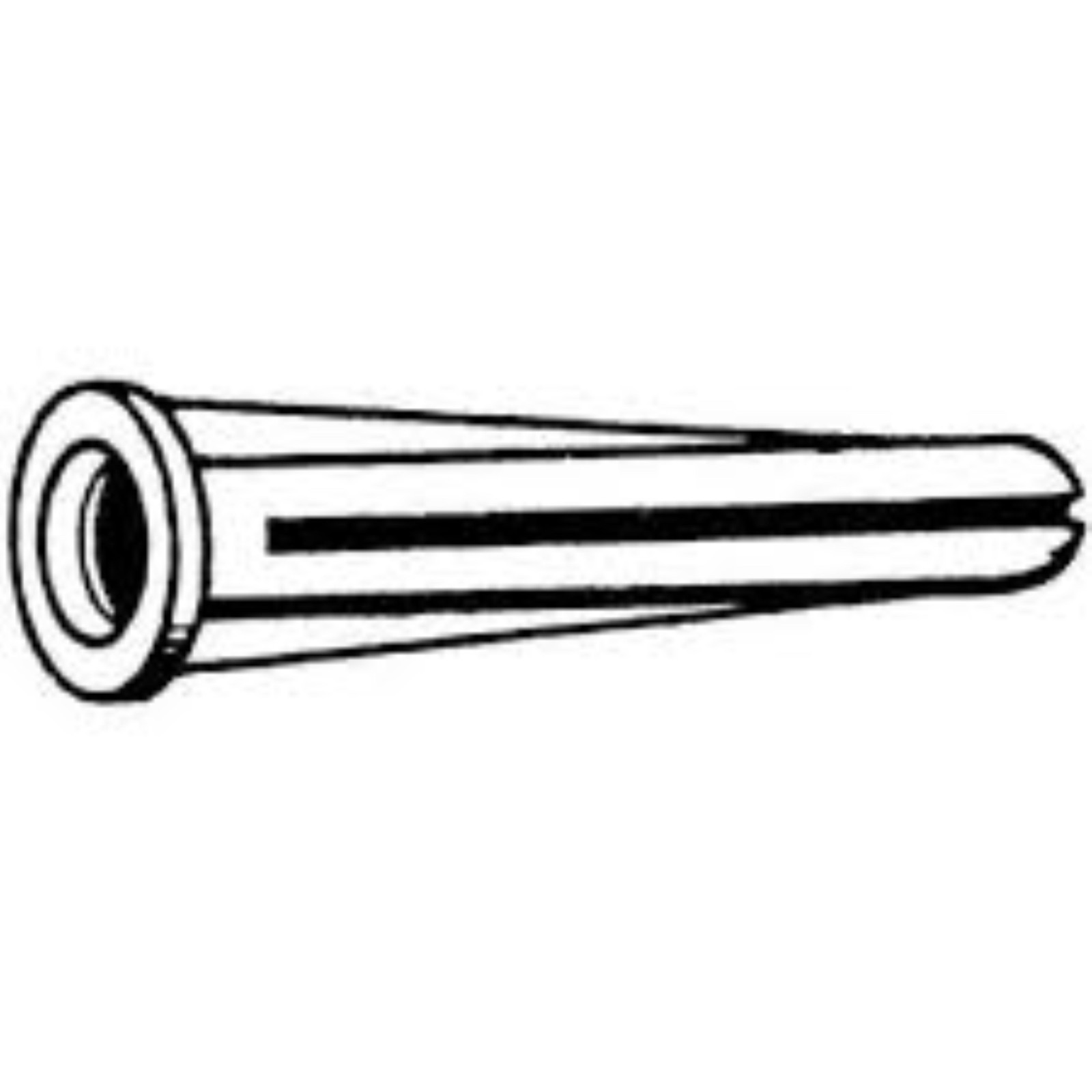 CONICAL PLASTIC WALL ANCHORS 8-10-12 X 1″ WHITE color – (1000) pcs, Made in USA