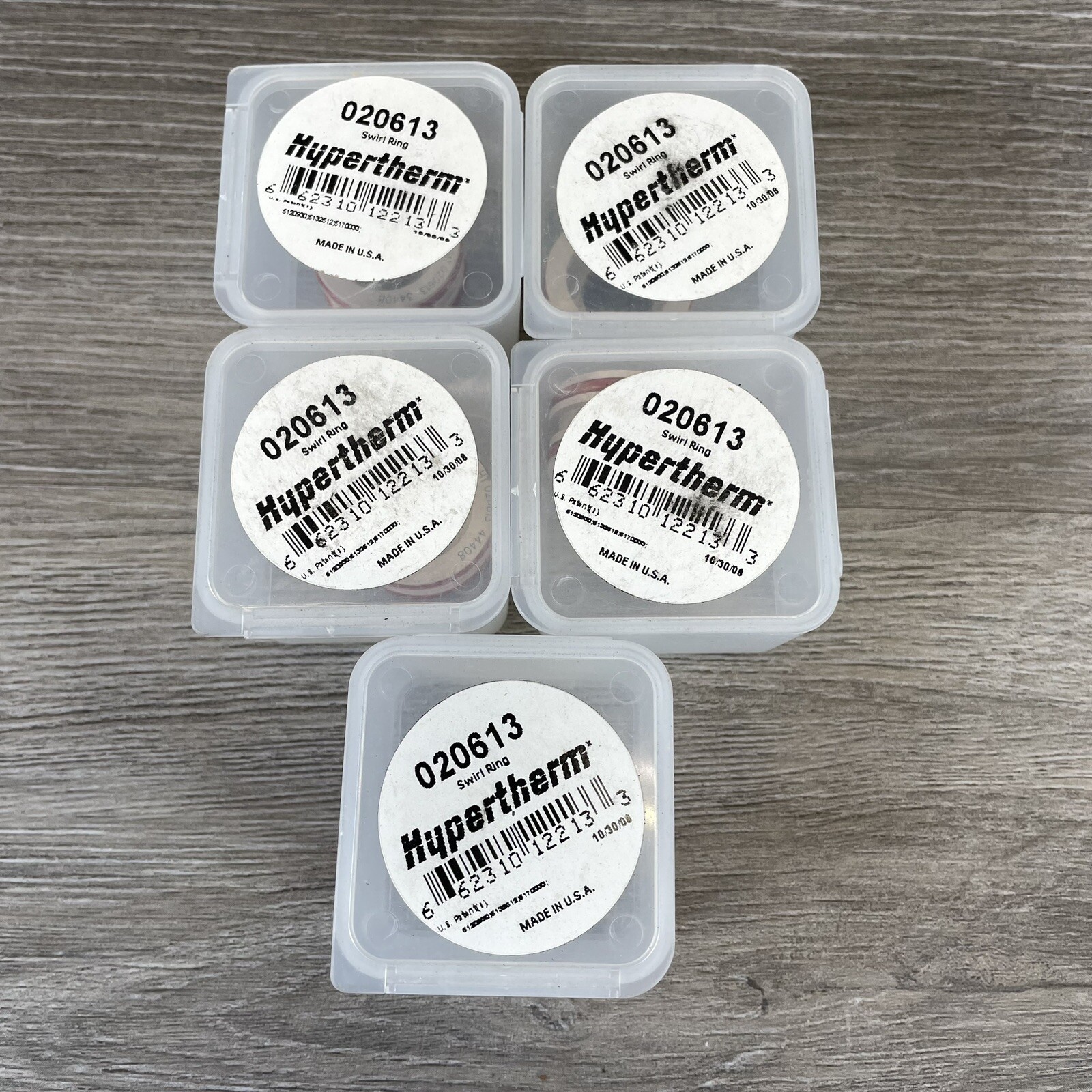 Lot Of 5 Hypertherm 020613 Swirl Ring, MAX200 HT2000
