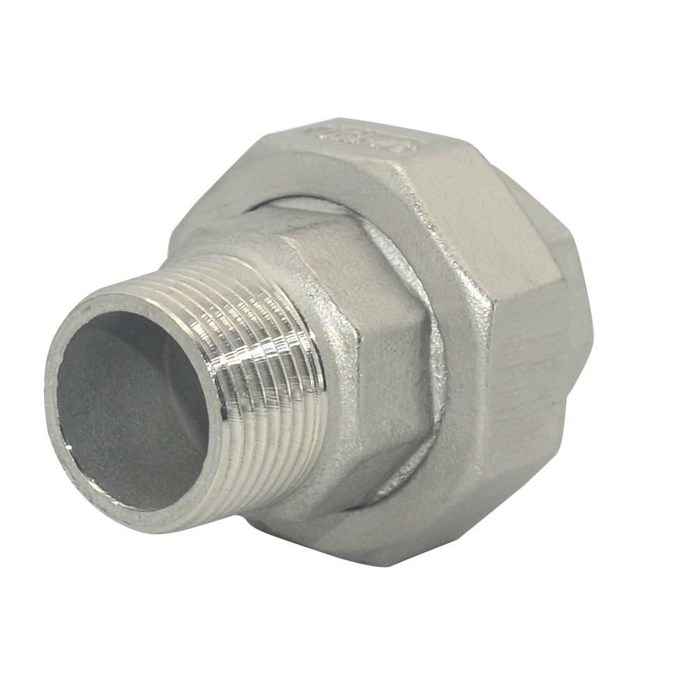 3/4″ in NPT Female to Male Malleable Straight Union Coupling Pipe Adapter SS 304