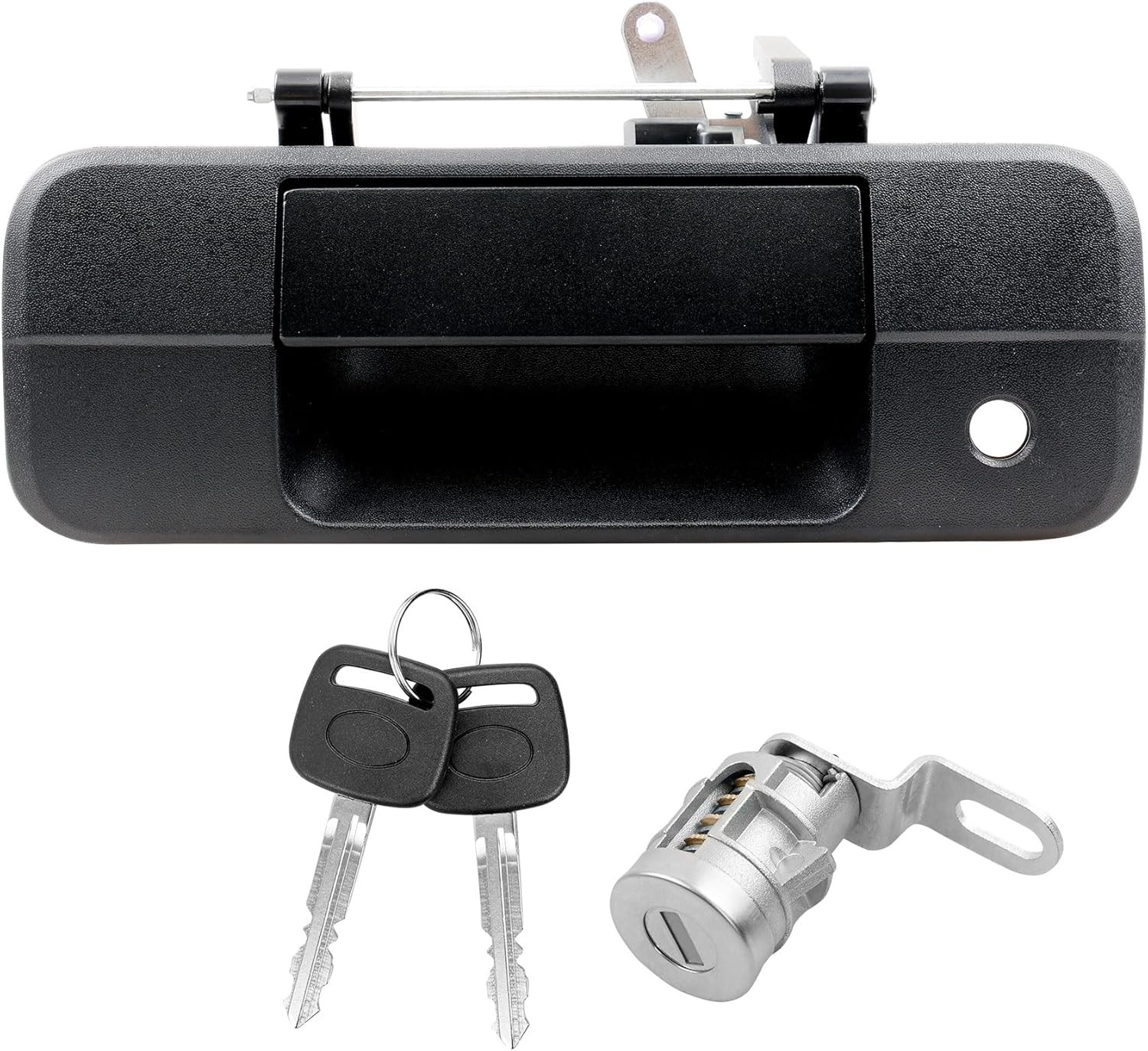 Metal Tailgate Handle w Key Lock Latch Replacement for 2007-2013 Toyota Tundra