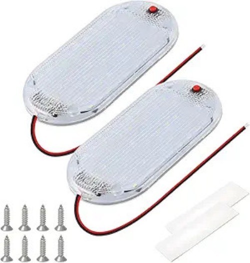 2PCS 12V RV Interior LED Dome Light, 3 Color Cold Warm Natural Light Ultra Brigh