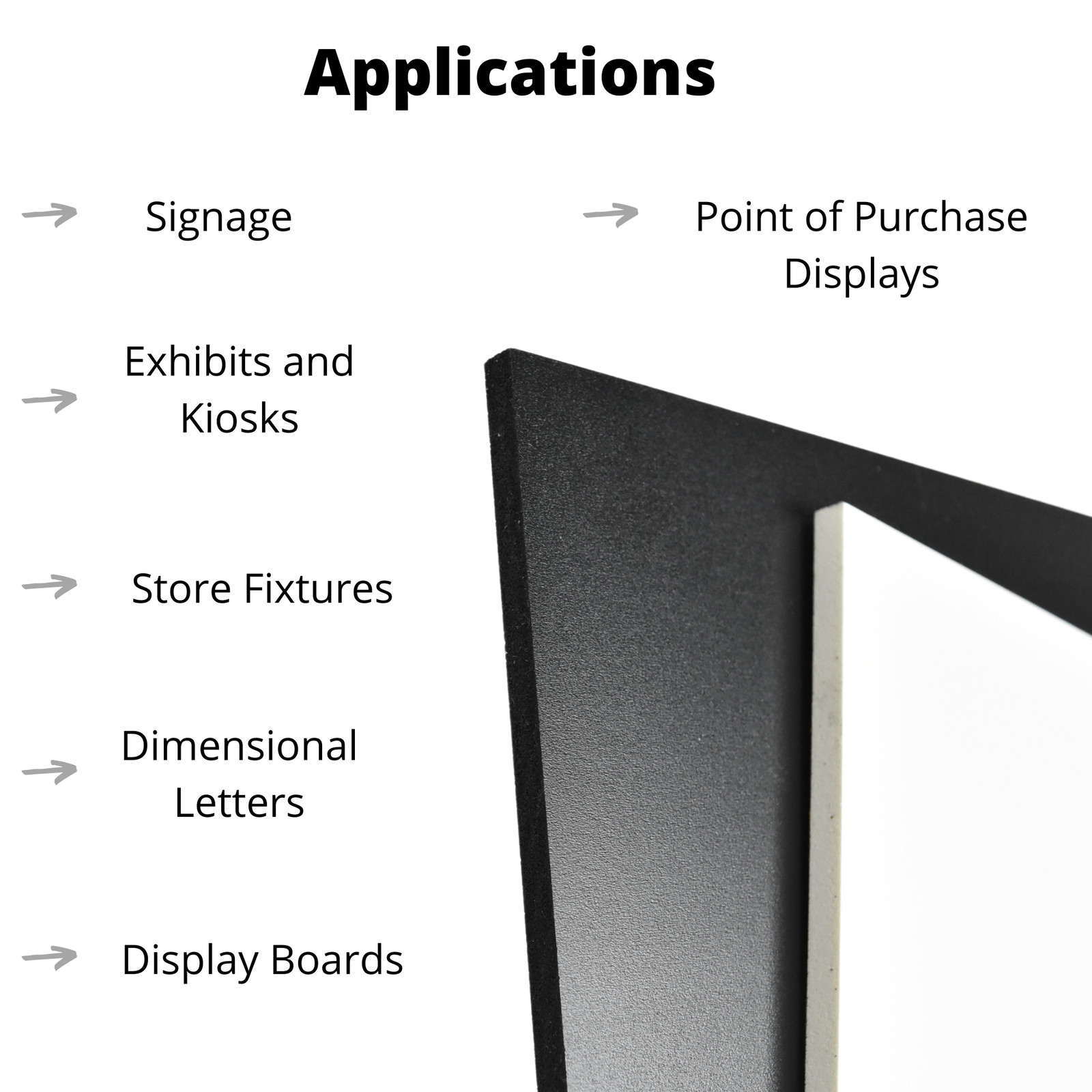 BuyPlastic Black Expanded PVC Plastic Sheet 6mm (1/4″) x 24″ x 48″
