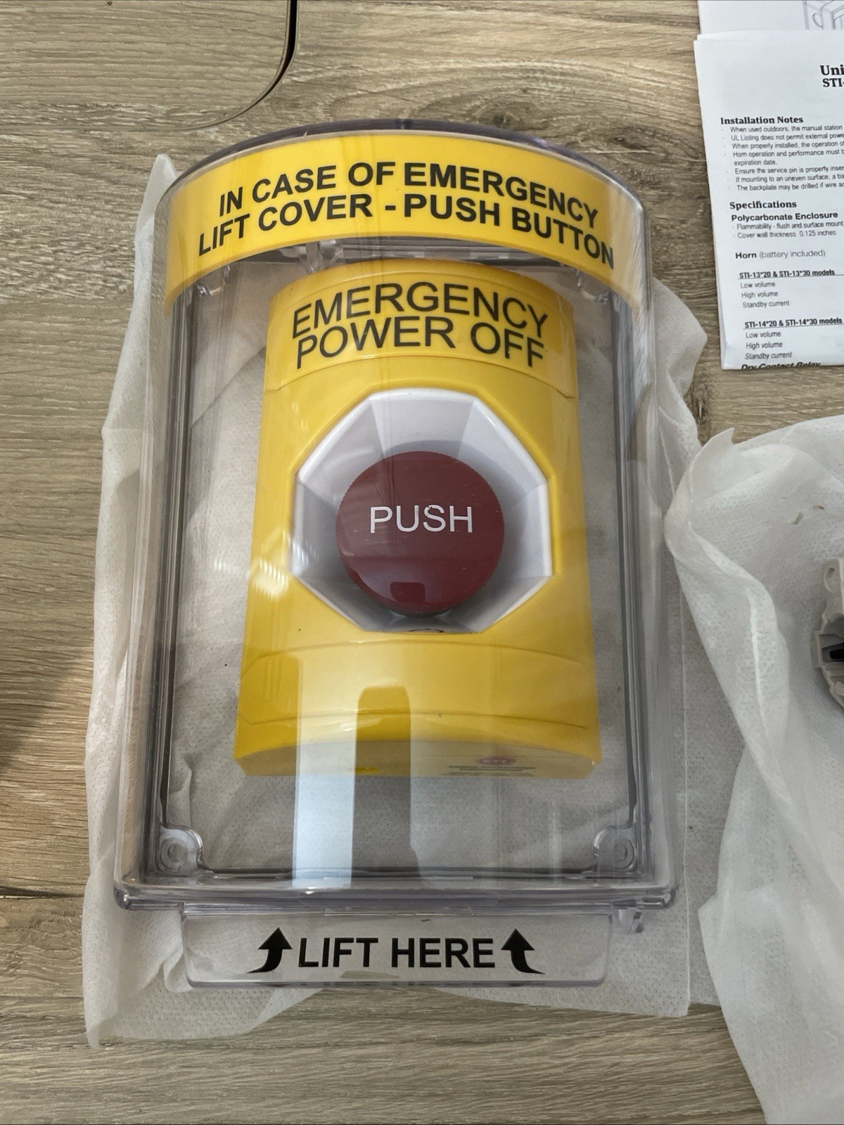 Safety Technology International Ss2271po-En Emergency Power Off Push