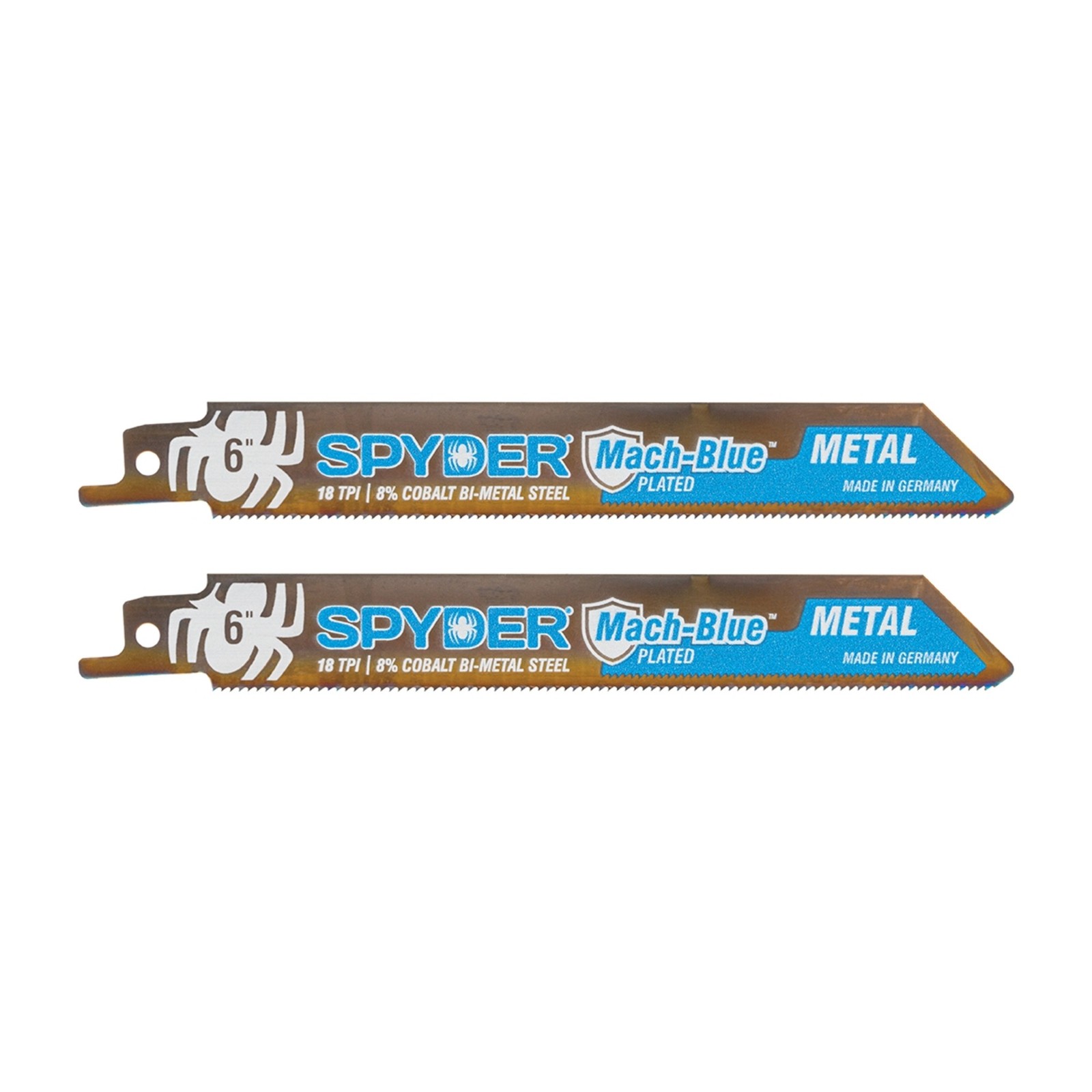6 in 18-TPI Reciprocating Saw Blade Mach-Blue (2-Pack) Spyder 200320