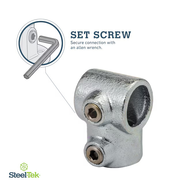 SteelTek 1-1/4-in Structural Galvanized Single Socket Tee 737766 NEW FREE SHIP