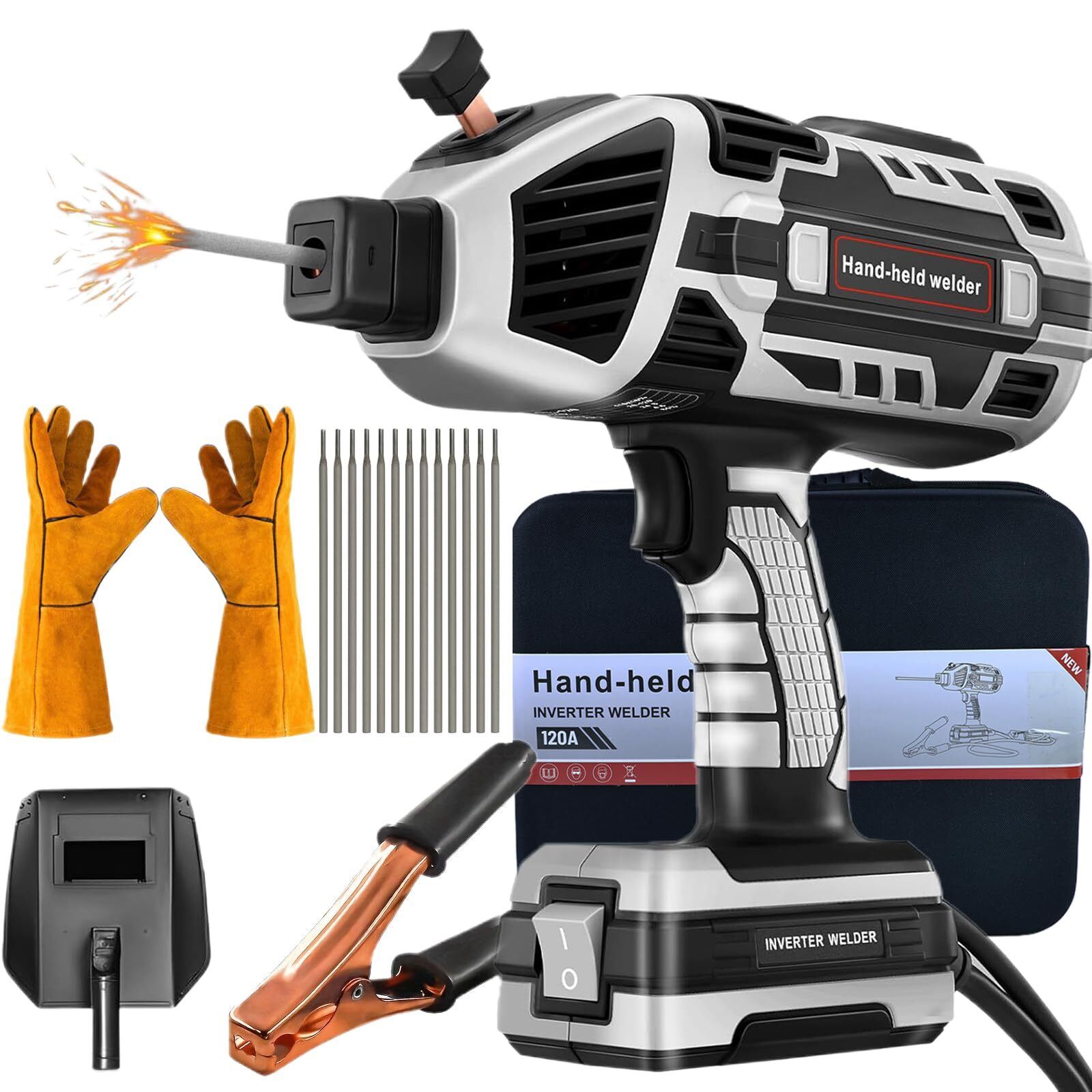 Saker Portable Electric Welding Machine,110V Portable Welder Handheld with IG