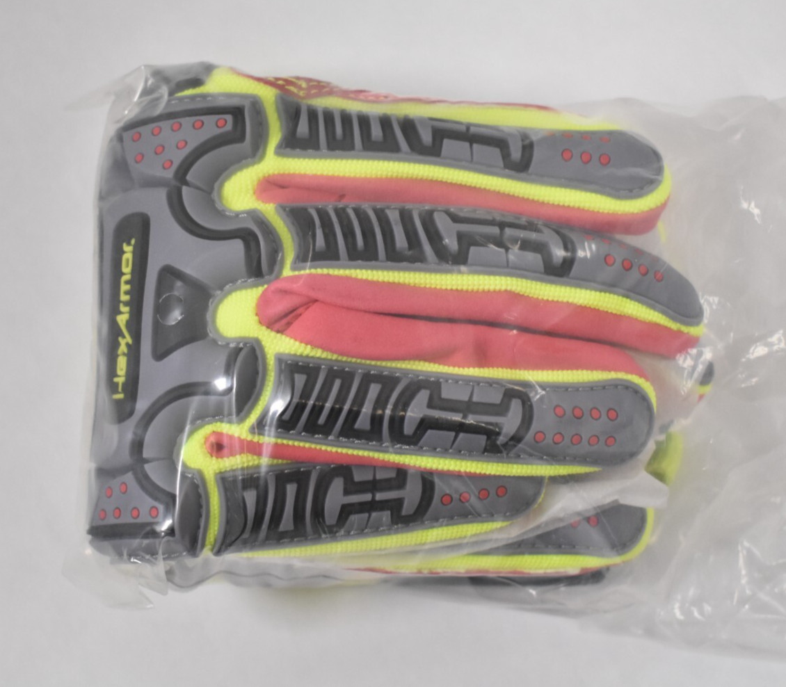 HexArmor Rig Lizard Riggers Gloves 2028X Size 10 XL Synthetic Leather w PVC Grip