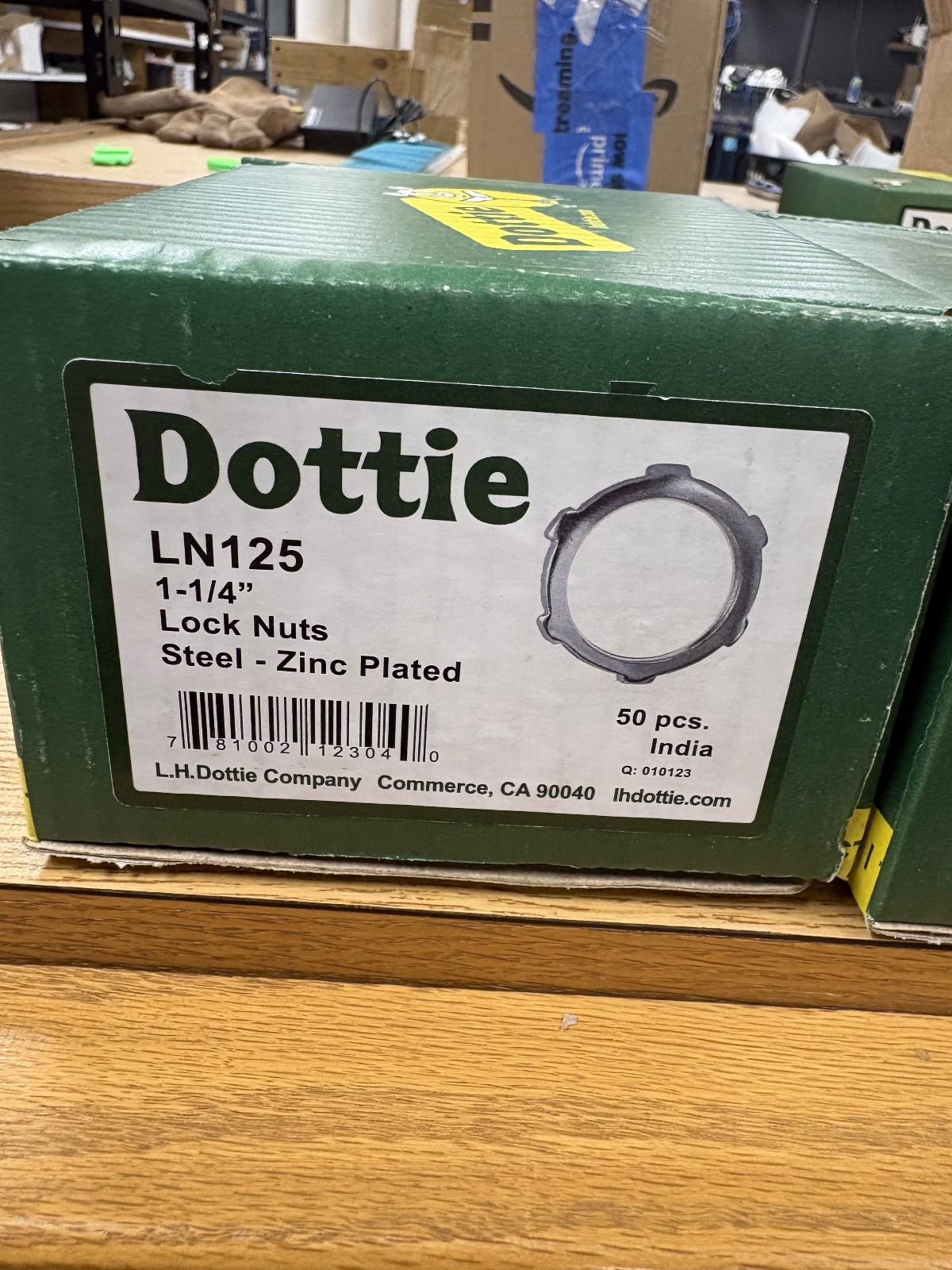 Lot of 100L.H. Dottie LN-150 Conduit Fitting Locknut 1-1/2 inches Steel Conduit