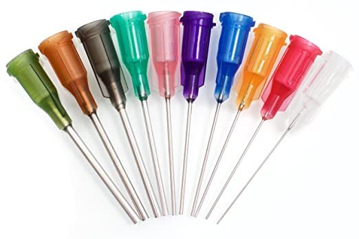Dispense All – 1 Inch Blunt Tipped Dispensing Needles, Luer Lock, 10 Count