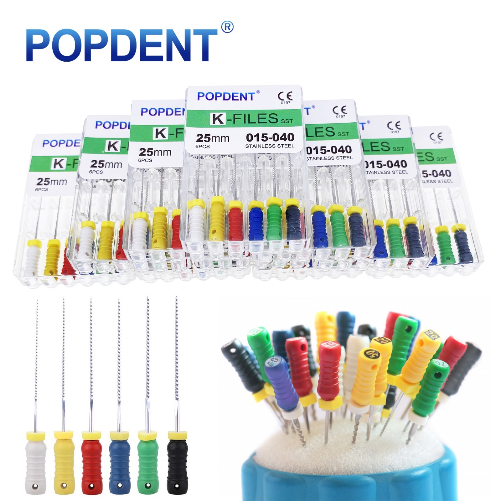 Dental Stainless Steel Endodontics H/K-Files 21/25/31mm Root Canal Hand Use File