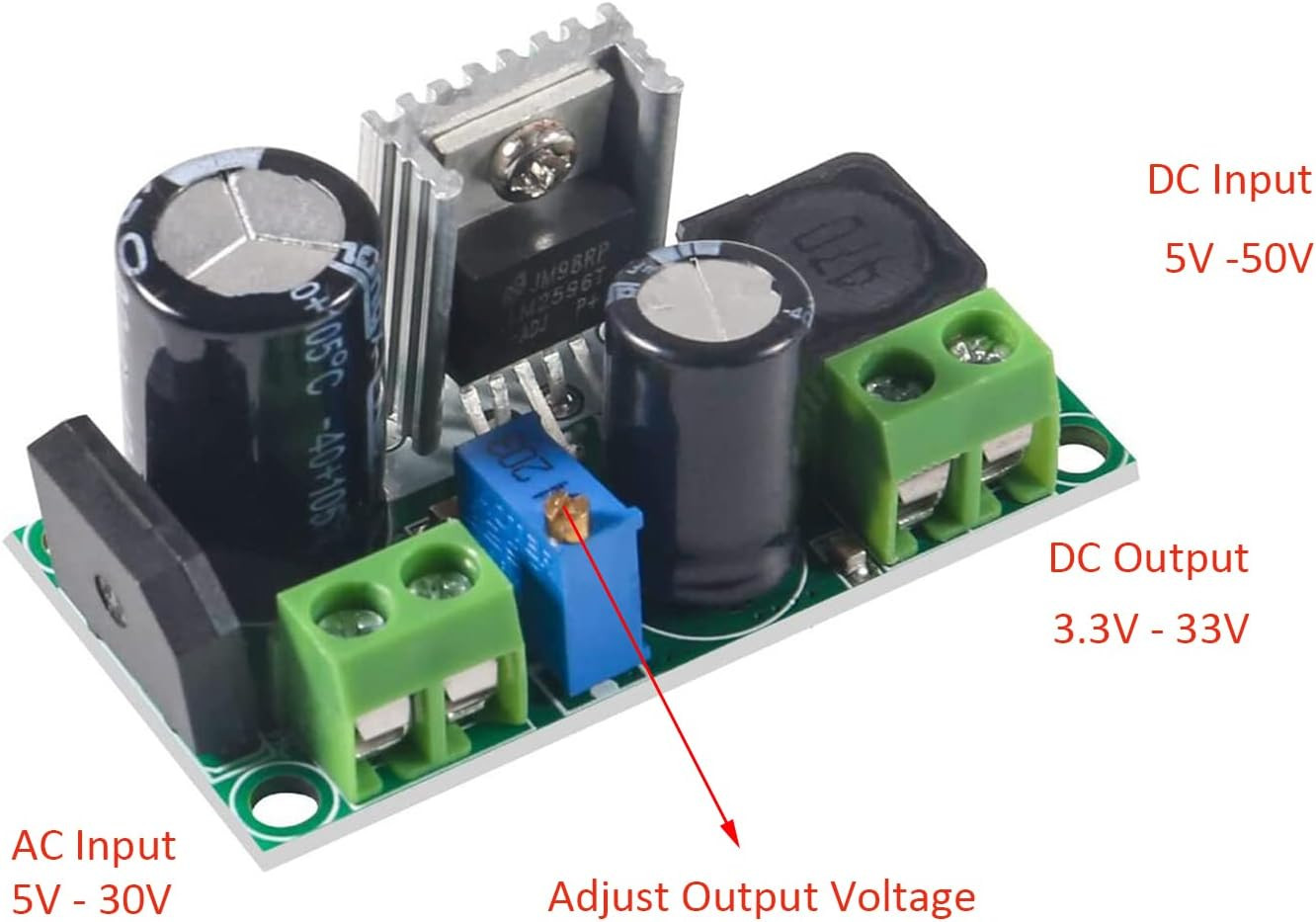 6Pcs AC/DC to DC Step down Buck Converter Voltage Regulator Power Supply
