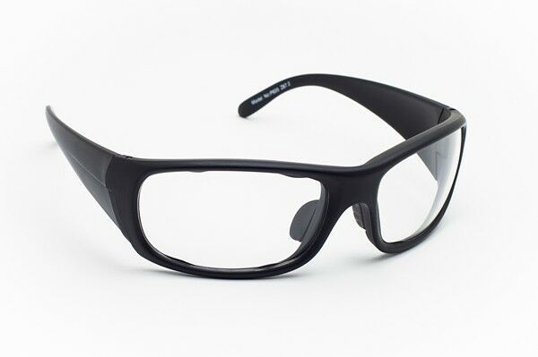INFAB Radiation Safety Glasses in Unisex Black Wrap Frame -P820