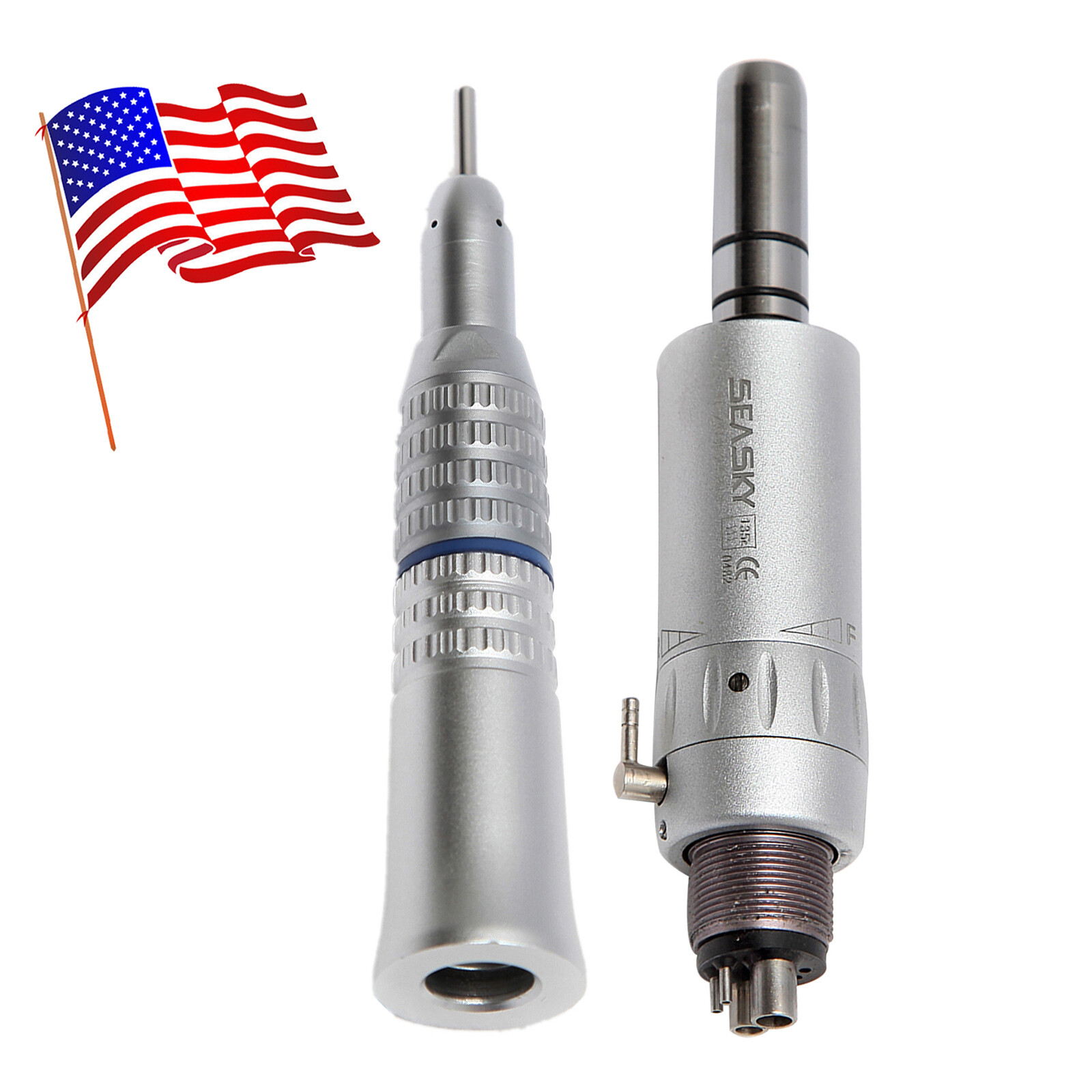 Dental Straight Nose cone & Air Motor 4Hole fit NSK Low Slow Speed Handpiece YP4