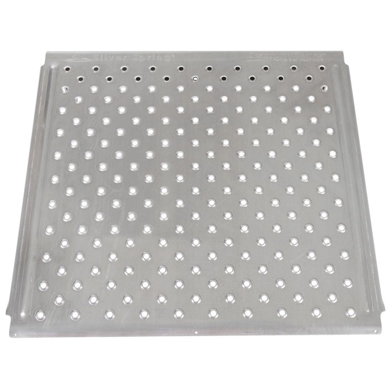 Silver Spring 30 Inch Adjustable Aluminum Wheelchair Door Threshold Ramp, Silver