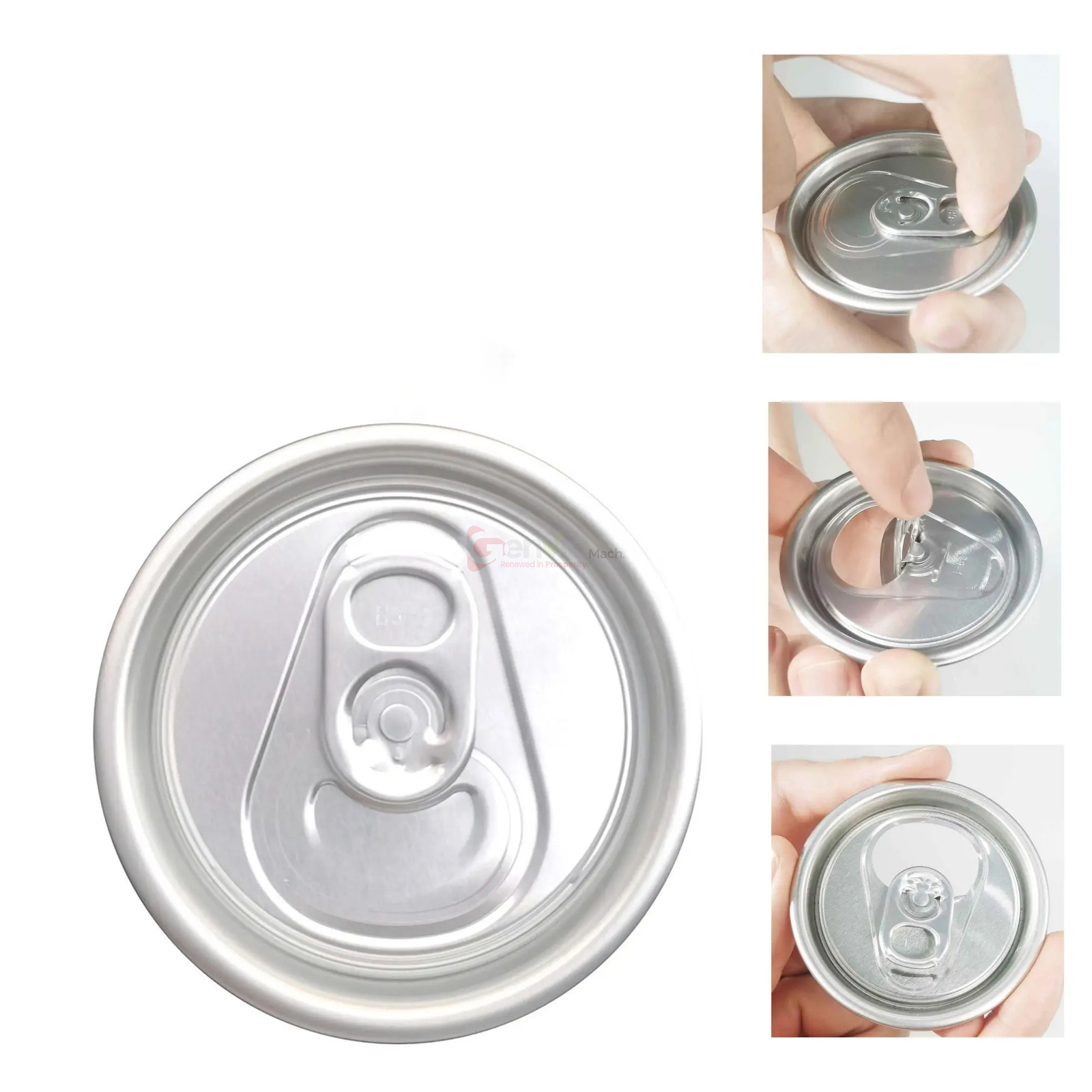 100 Pcs Food Grade Aluminum Ring Pull Lid Beverage Juice Cans Easy Open Ends