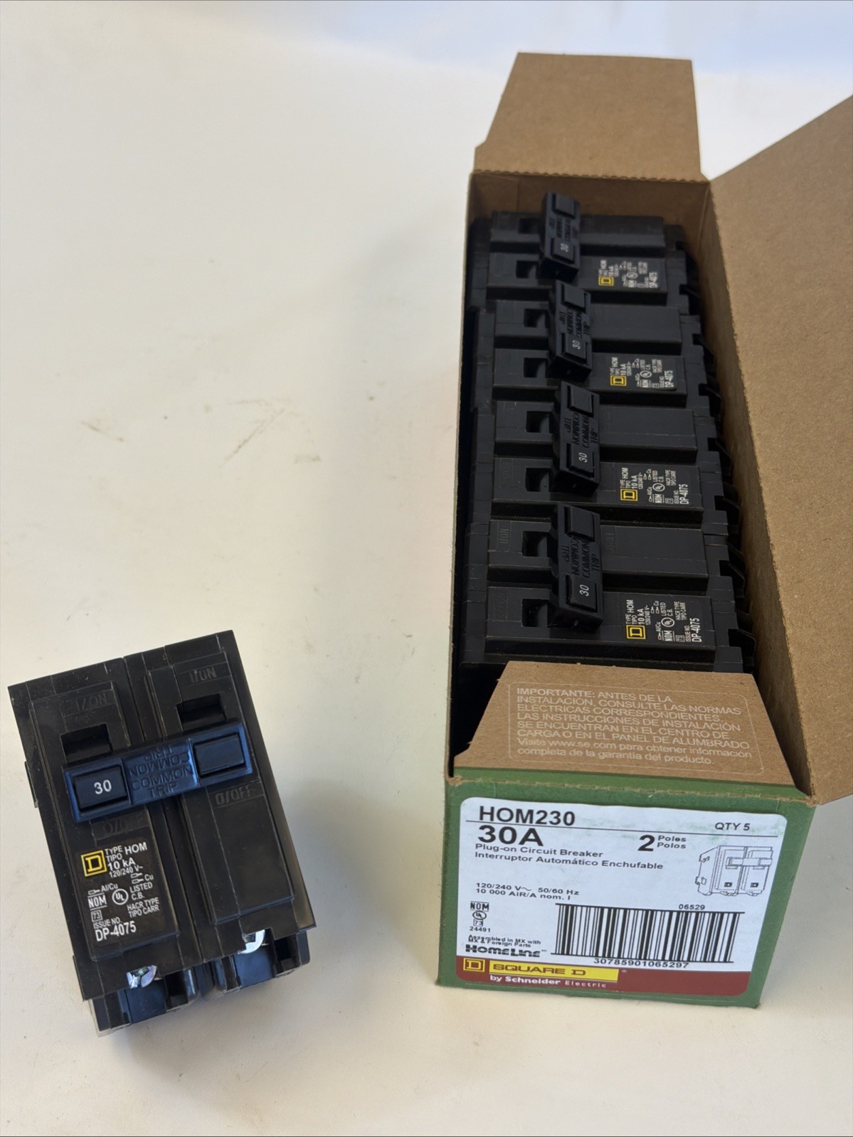 Square D HOM230 (5 PACK) 30A 2P Circuit Breaker 120/240V US SELLER 5 NEW IN BOX