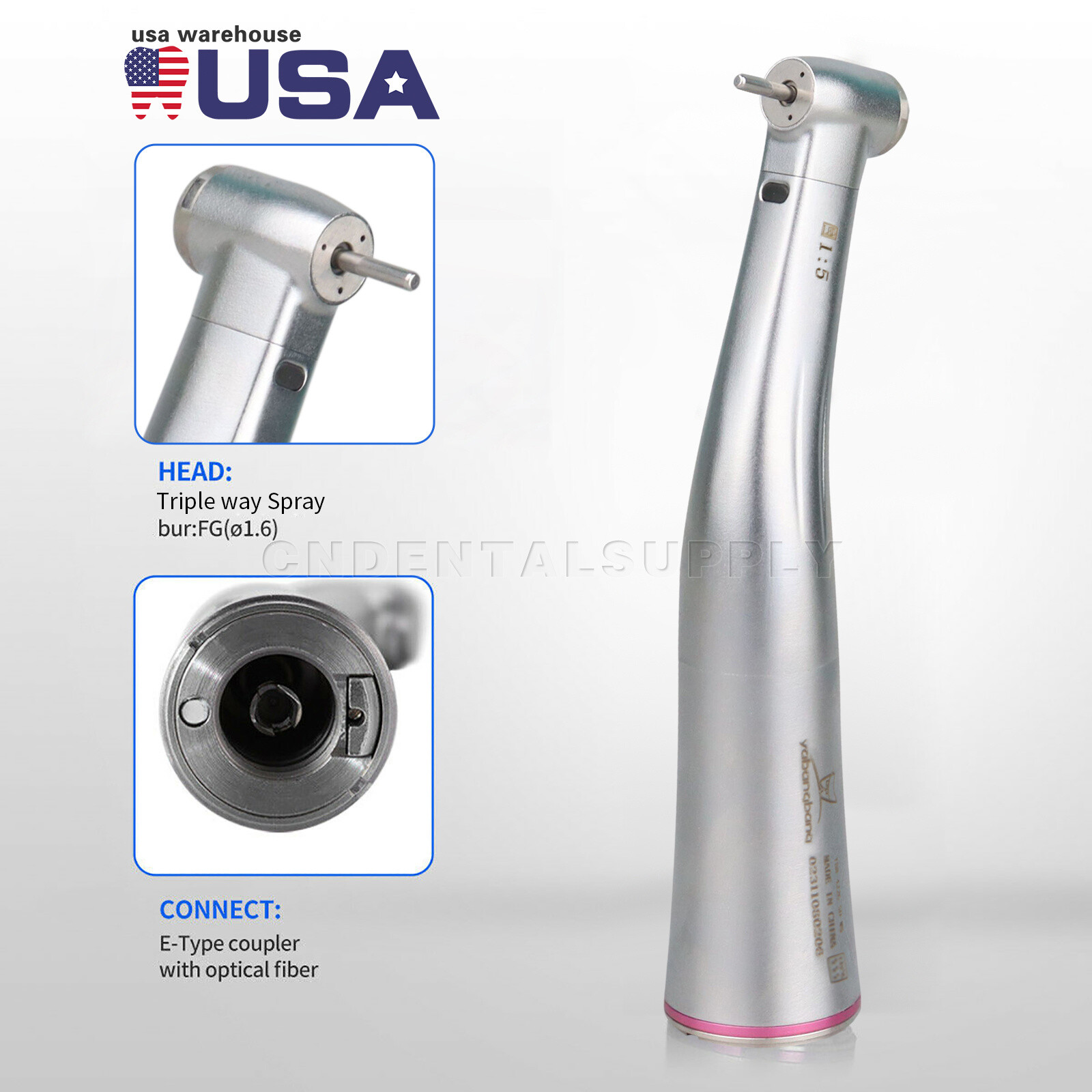 NSK Style Dental Brushless LED Electric MicroMotor 1:1/1:5 Increasing Handpiece