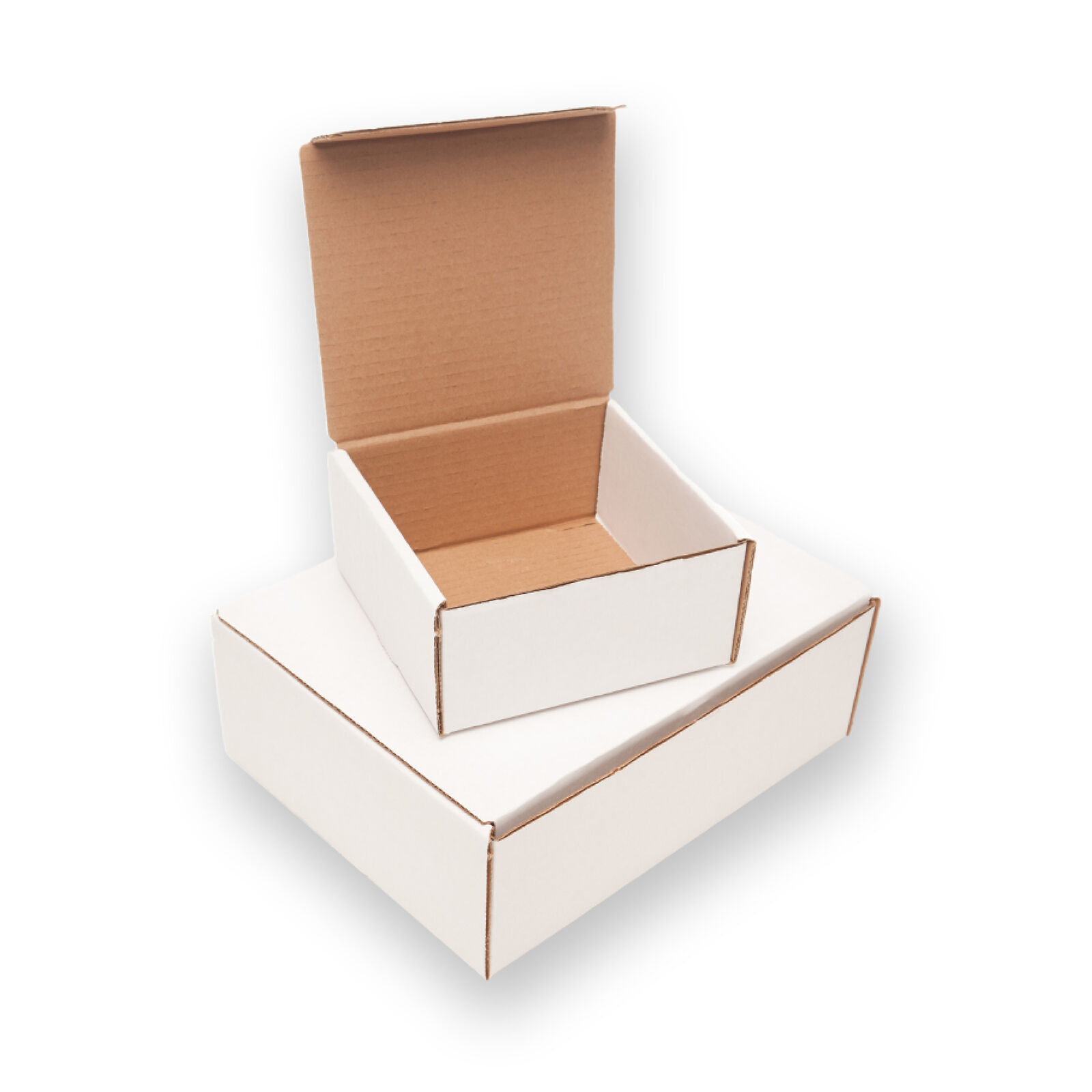 6 x 6 x 2″ White Corrugated Mailers For Mailing/Shipping ECT-32B 50/Case