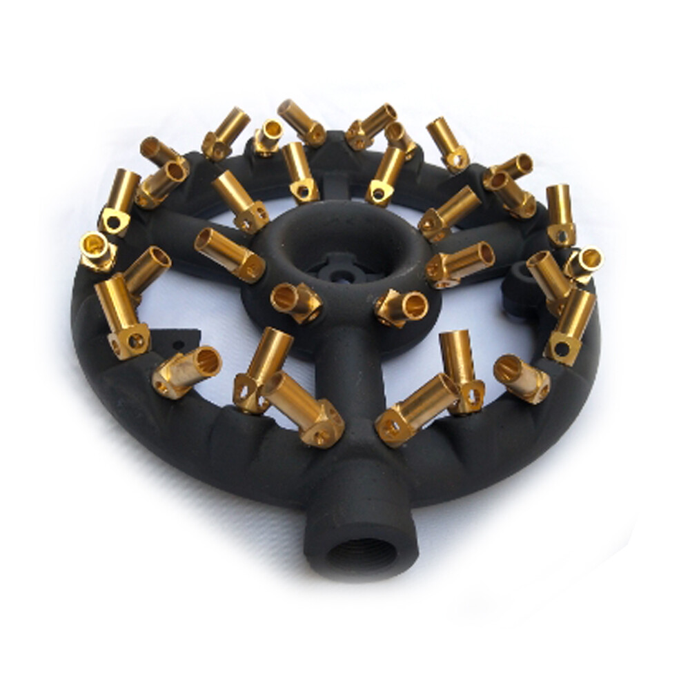Jet Burner Natural Gas Commercial 32 Tips Cast Iron & Brass Wok Burner